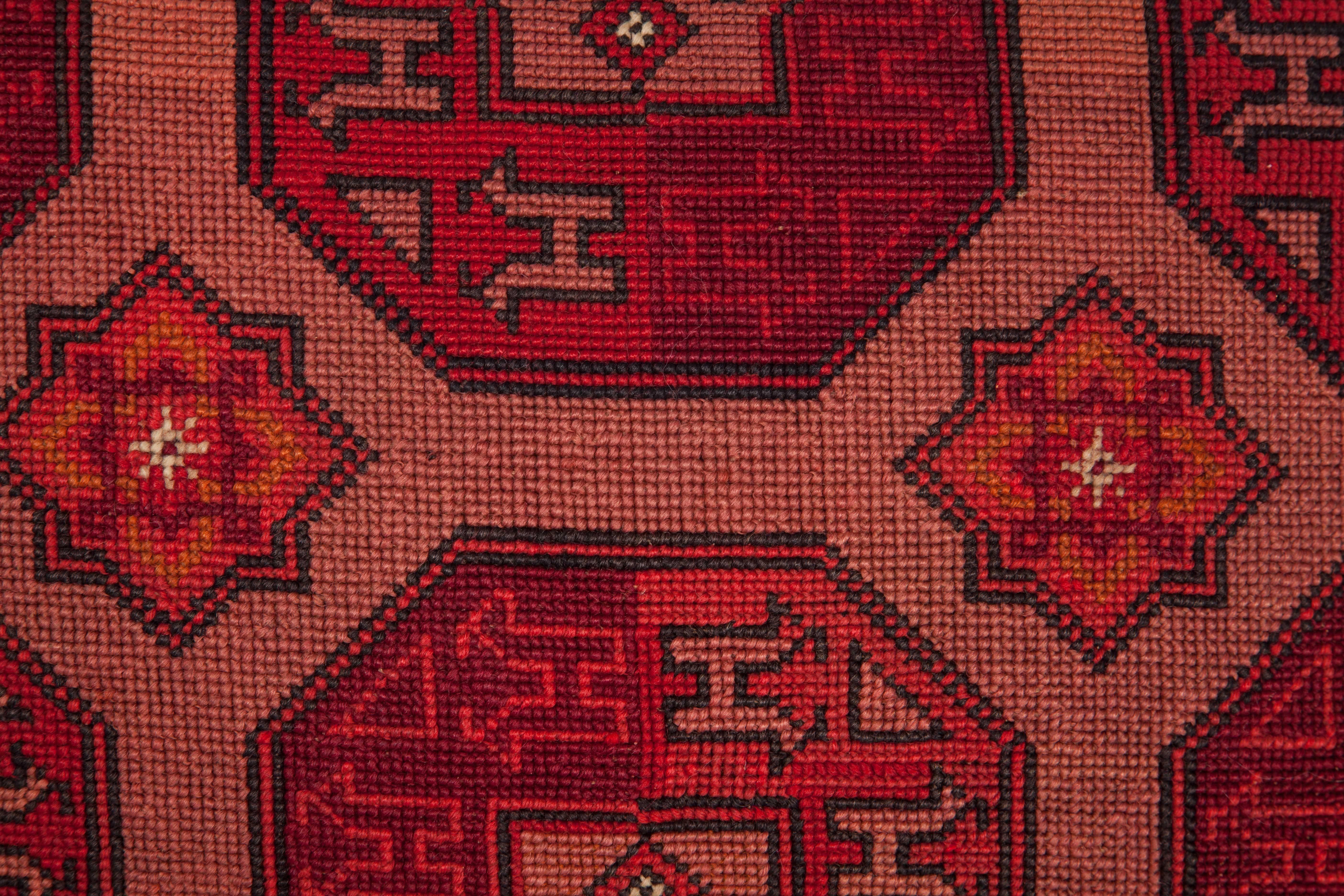 Embroidered Pillow Made Out of an Early 20th Century Central Asian Cross Stitch Embroidery