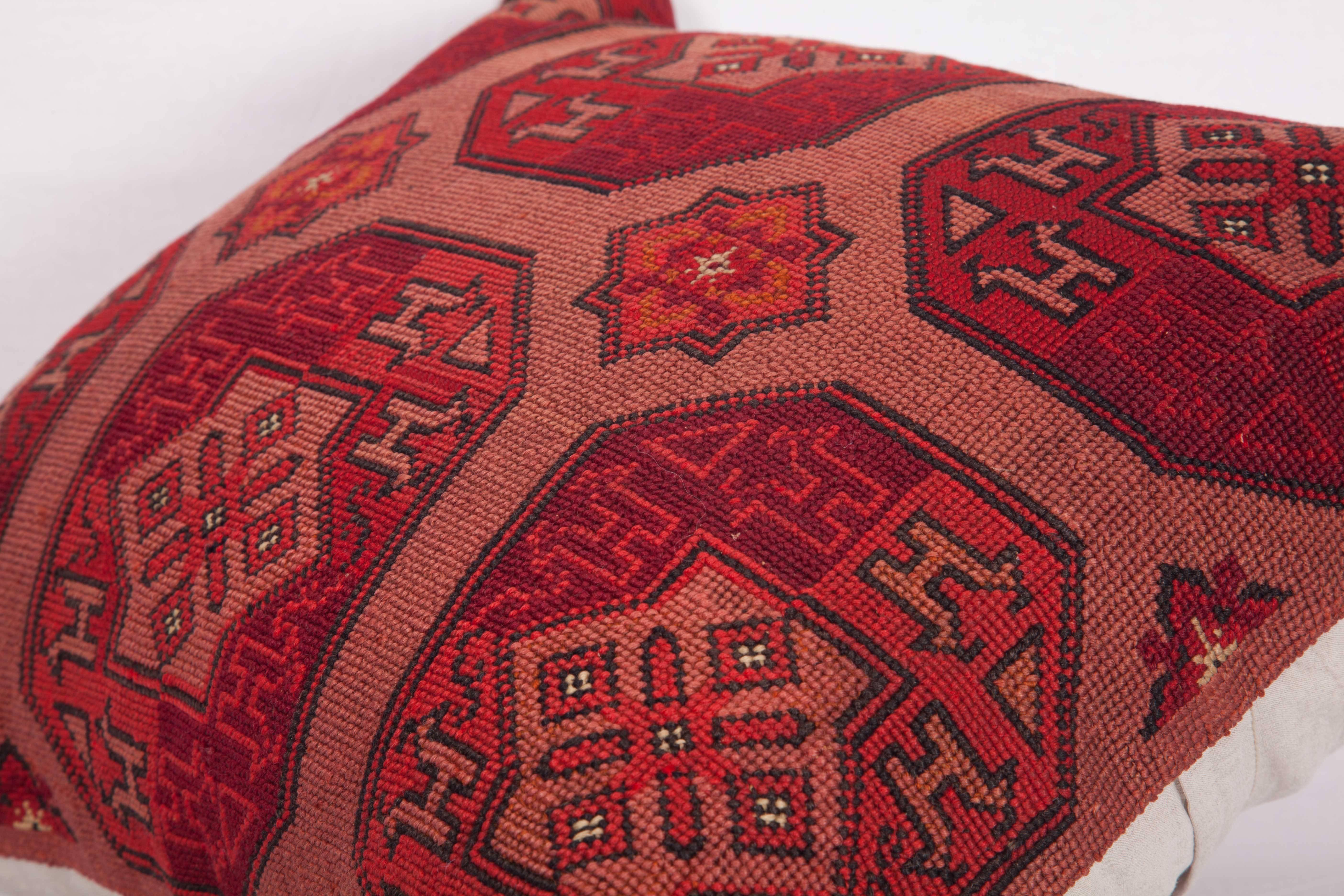 Pillow Made Out of an Early 20th Century Central Asian Cross Stitch Embroidery In Good Condition In Istanbul, TR