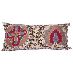Antique Pillow Made Out of a Late 19th Century, Uzbek Bukhara Suzani