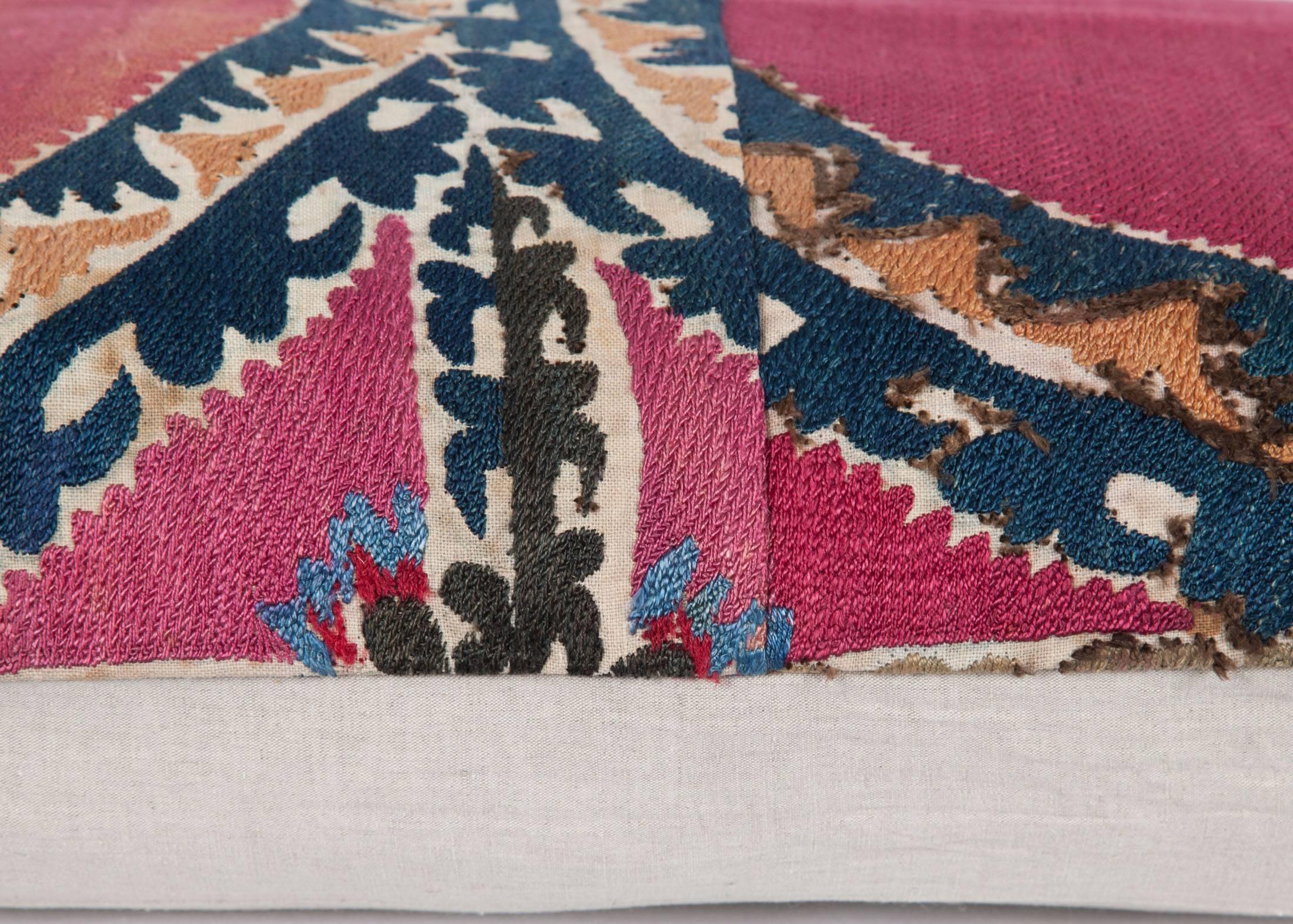 Cotton 19th Century, Uzbek Tashkent Suzani Pillow