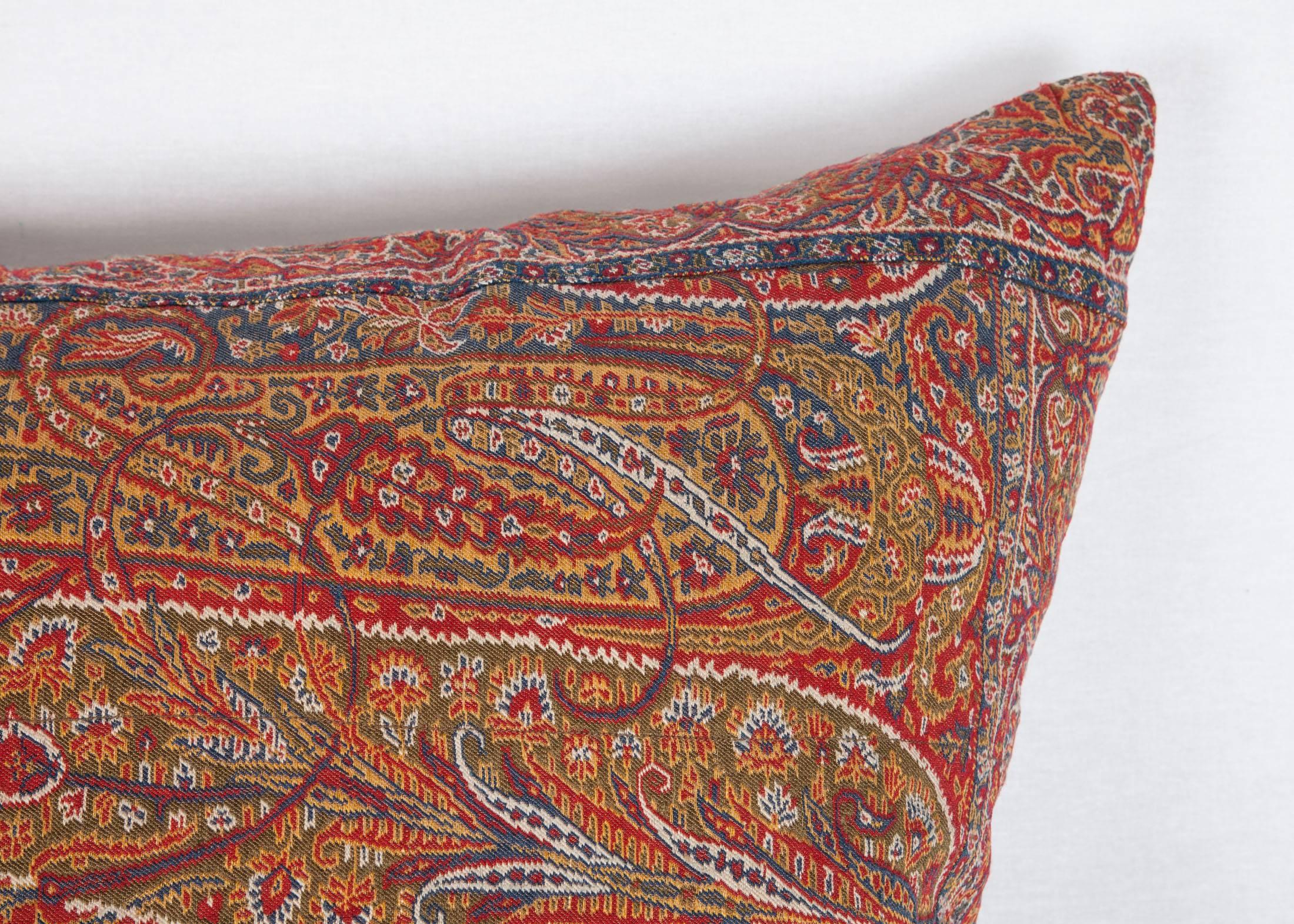 Woven Early 19th Century Paisley Wool Pillow