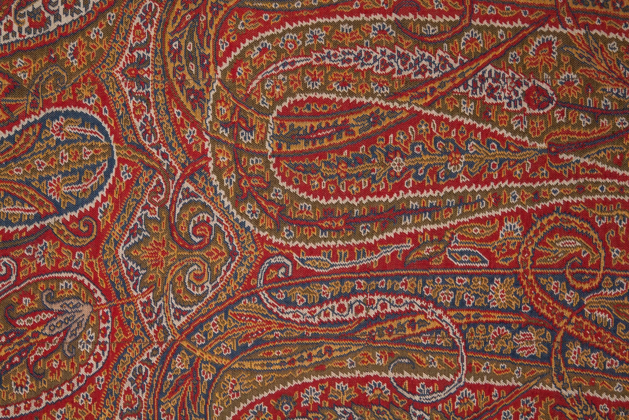 Early 19th Century Paisley Wool Pillow 2