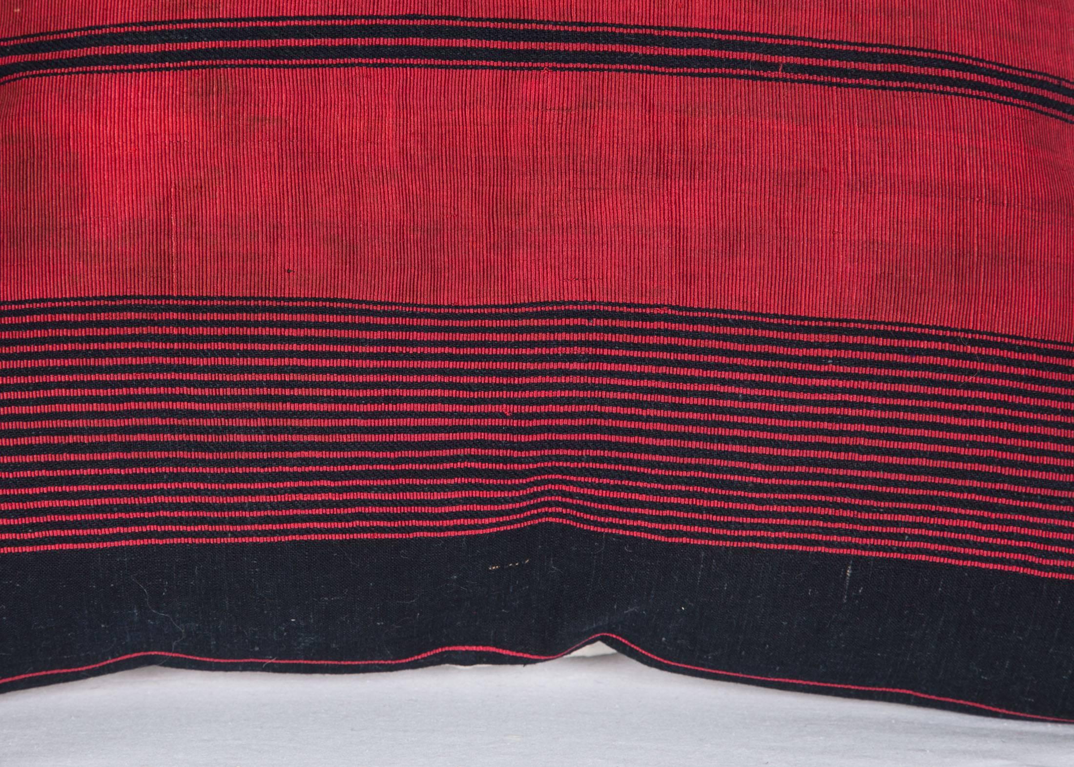 Woven Late 19th-Early 20th Century Afghan Waziri Shawl Pillow