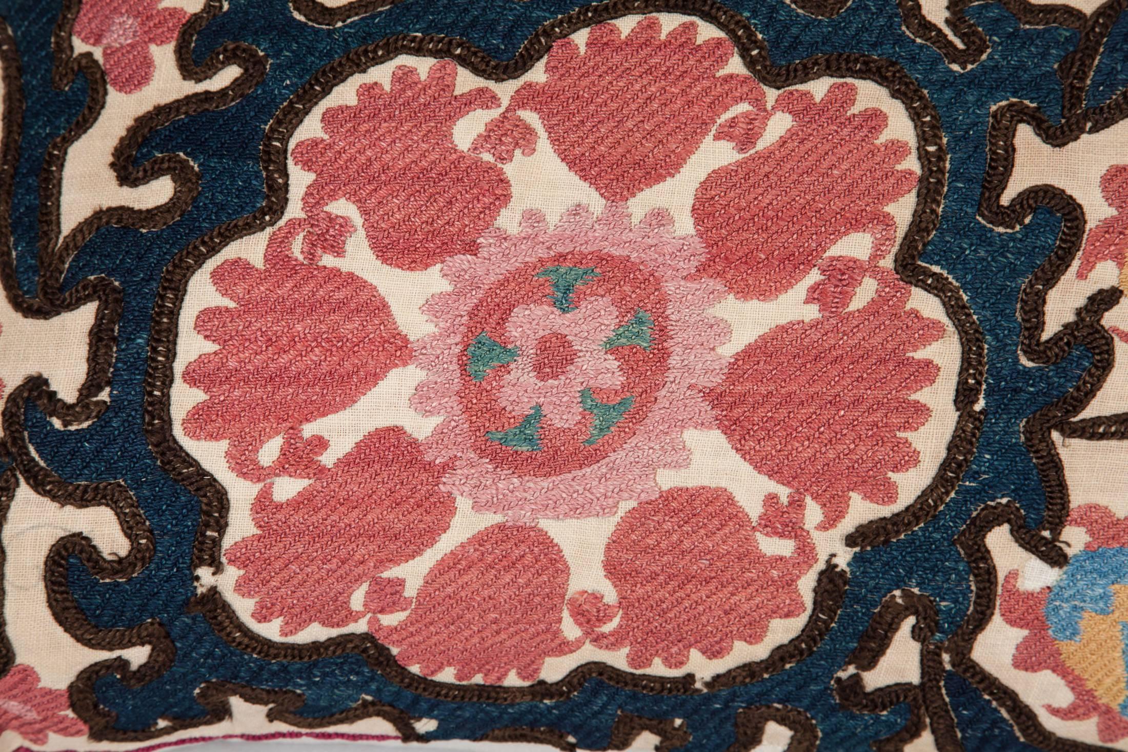 Islamic Late 19th Century Tadjik Suzani Pillow