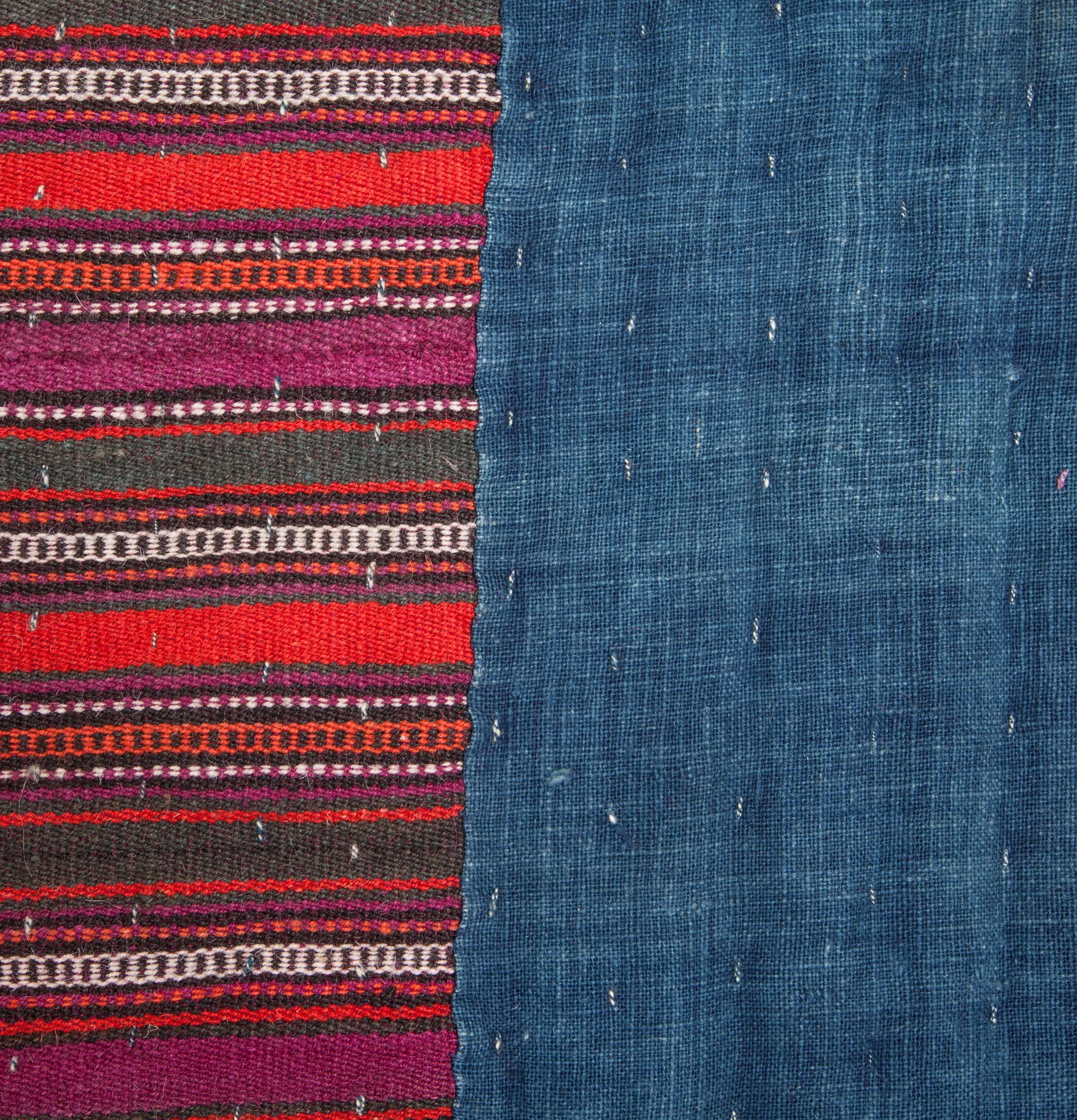 Woven Early 20th Century, Indigo Persian Blanket