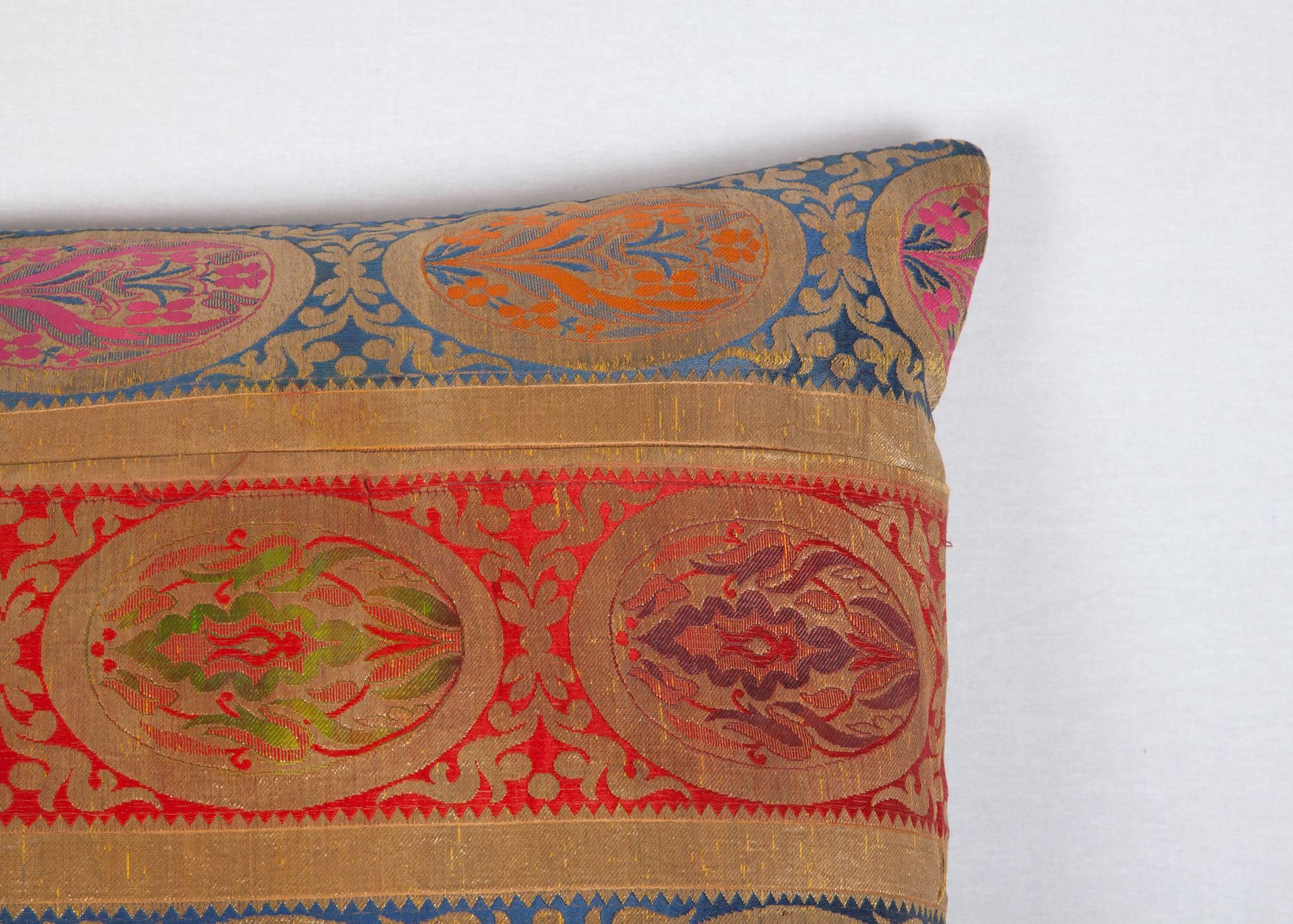 Islamic Early 20th Century Central Asian Brocaded Pillow For Sale