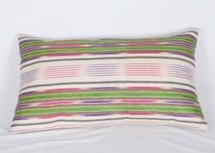 Early 20th Century Uzbek Silk Ikat Pillow