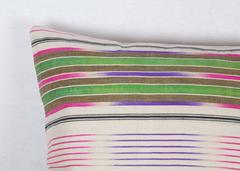 Early 20th Century Uzbek Silk Ikat Pillow