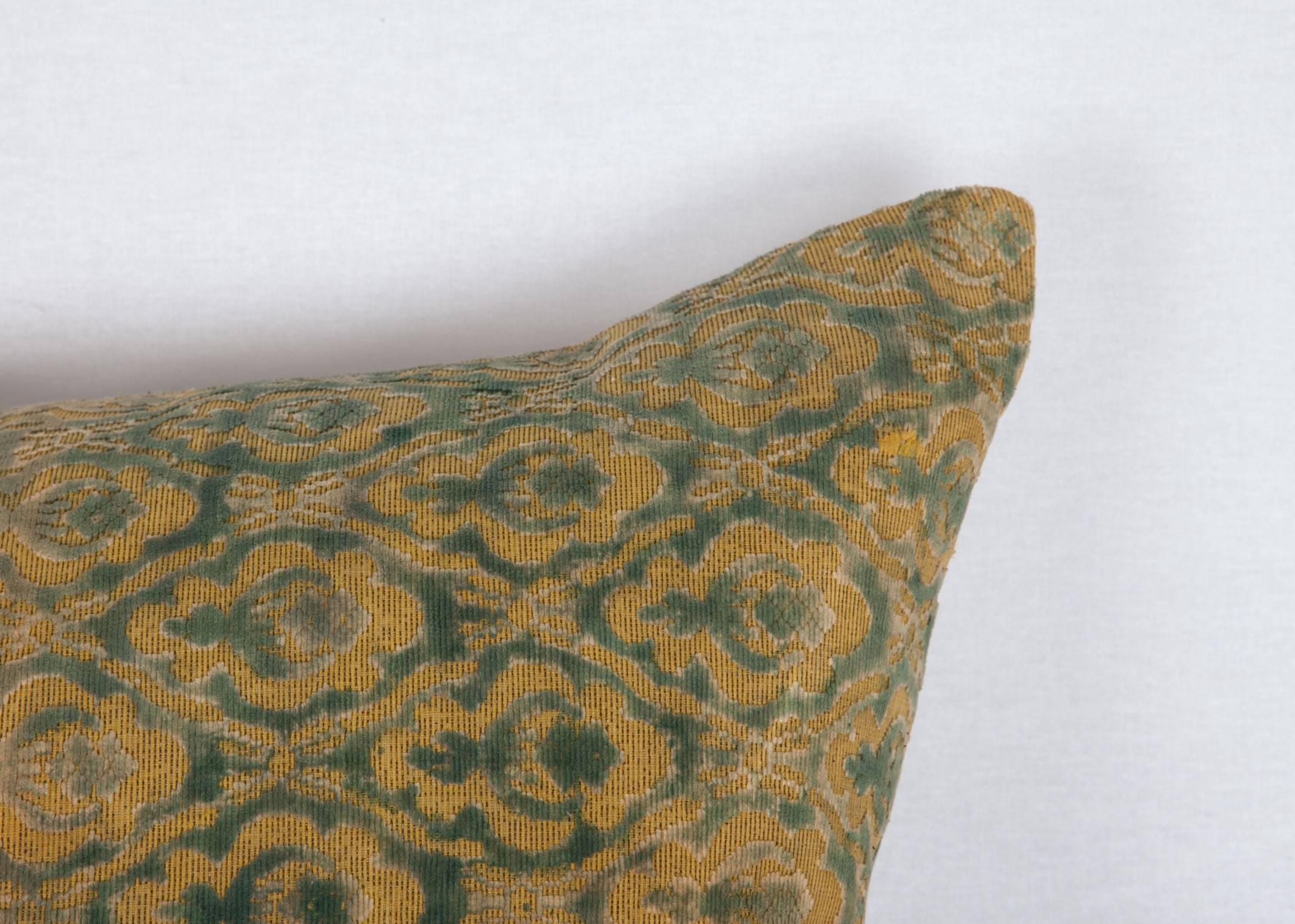 Uzbek Early 20th Century Central Asian Cut Velvet Pillow For Sale