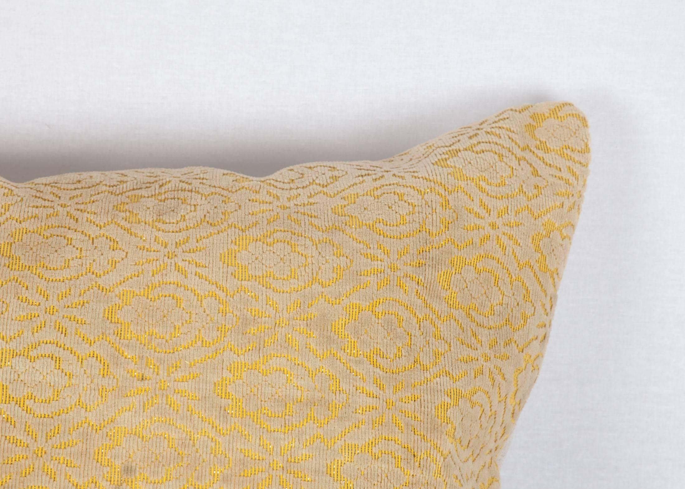 Islamic Early 20th Century Central Asian Cut Velvet Pillow For Sale