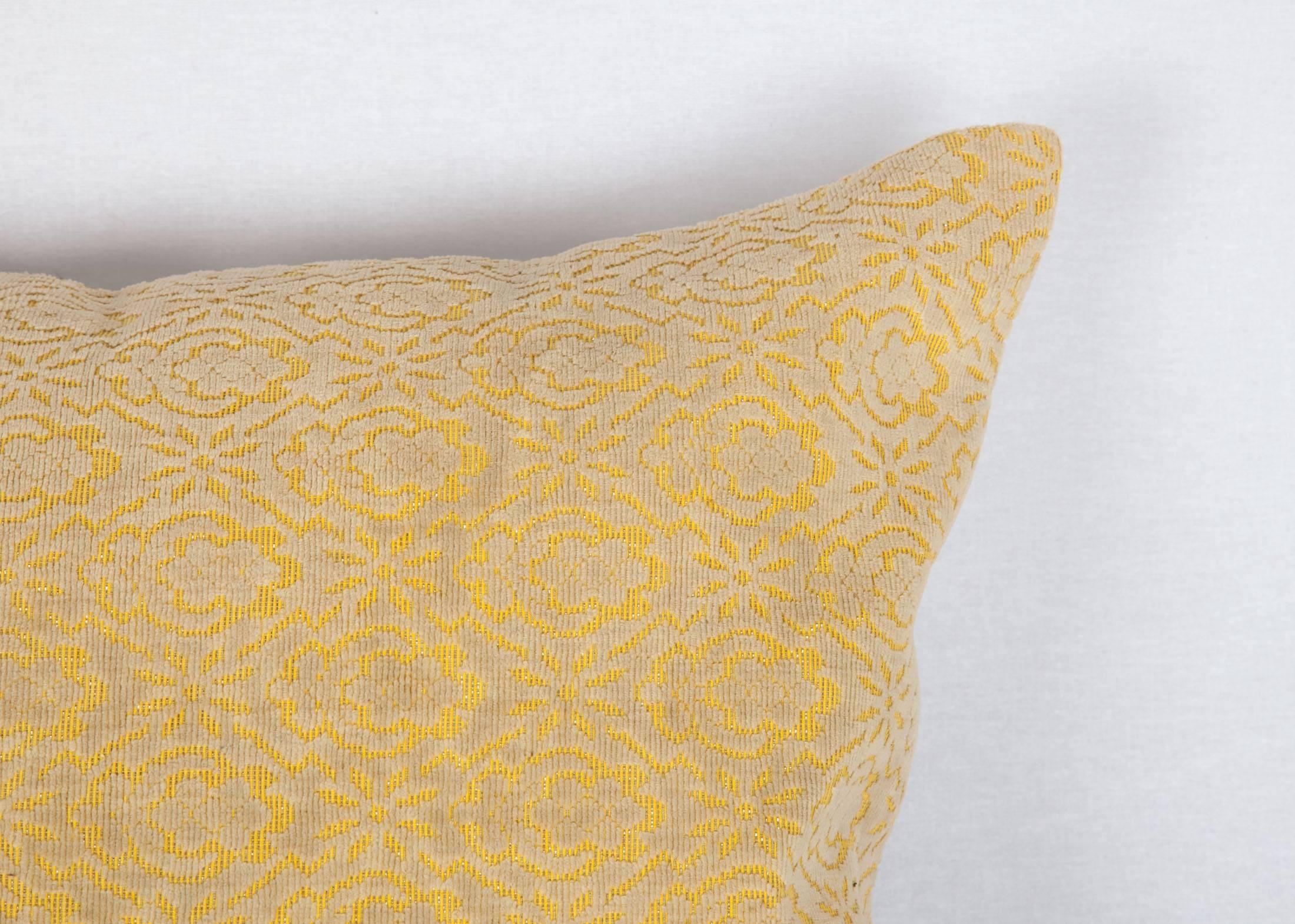 Islamic Early 20th Century Central Asian Cut Velvet Pillow For Sale