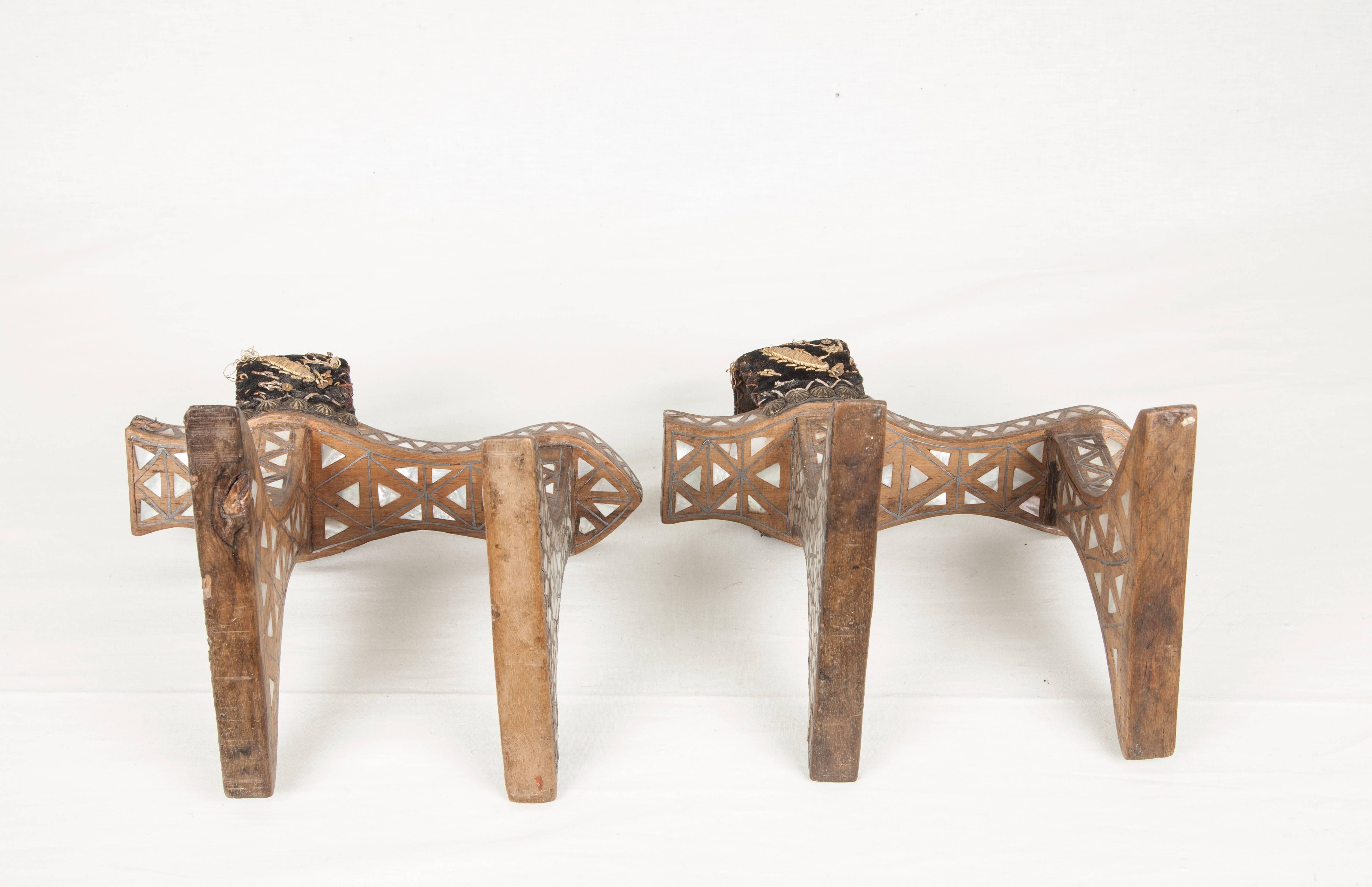 Islamic Late 19th / Early 20th Century Ottoman Turkish Bath Clogs (Nalin in Turkish)