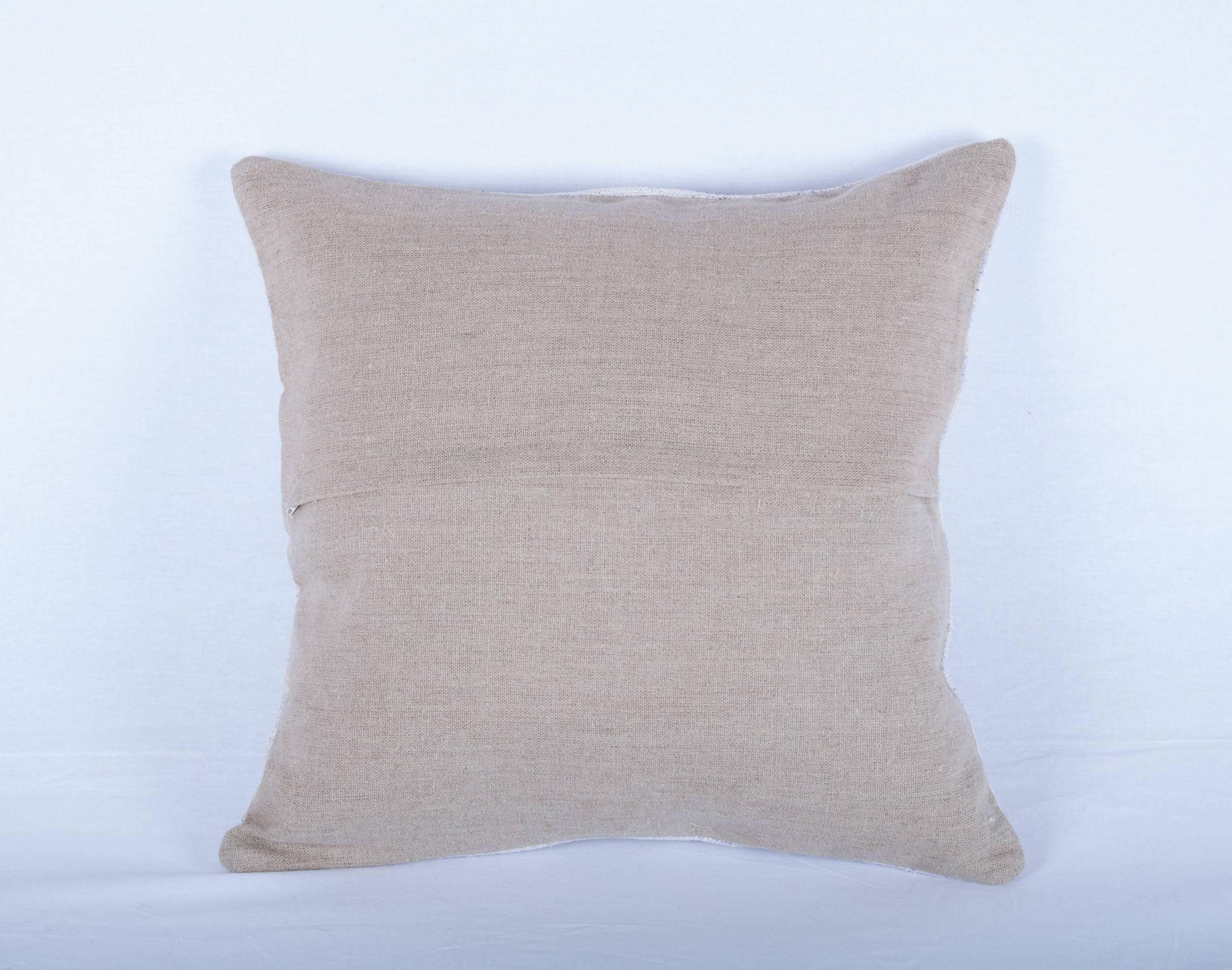 Contemporary Pillow with a New Design on a Vintage Anatolian Nomadic  Kilim, by Seref Ozen