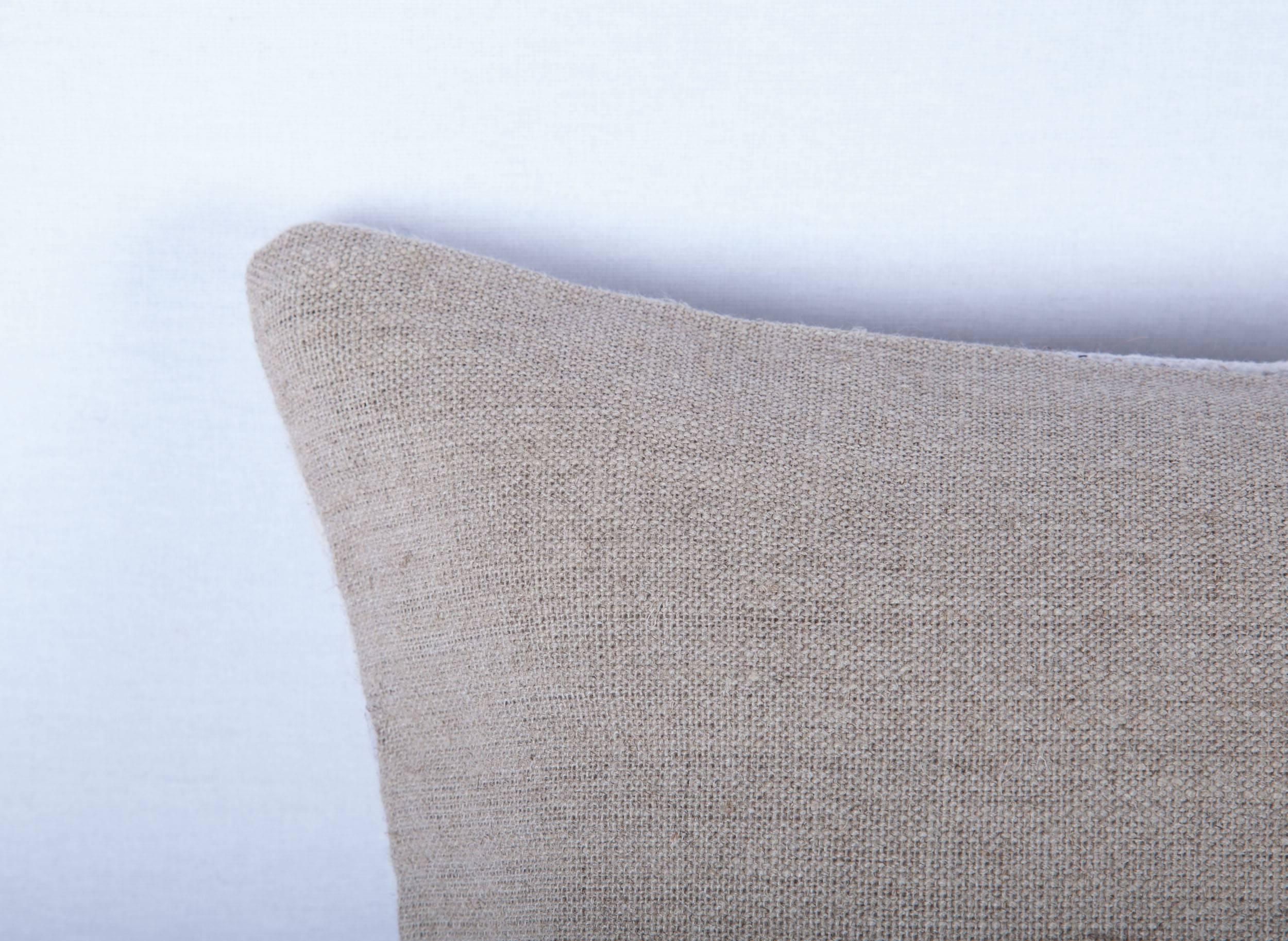 Silk Pillow with a New Design on a Vintage Anatolian Nomadic  Kilim, by Seref Ozen