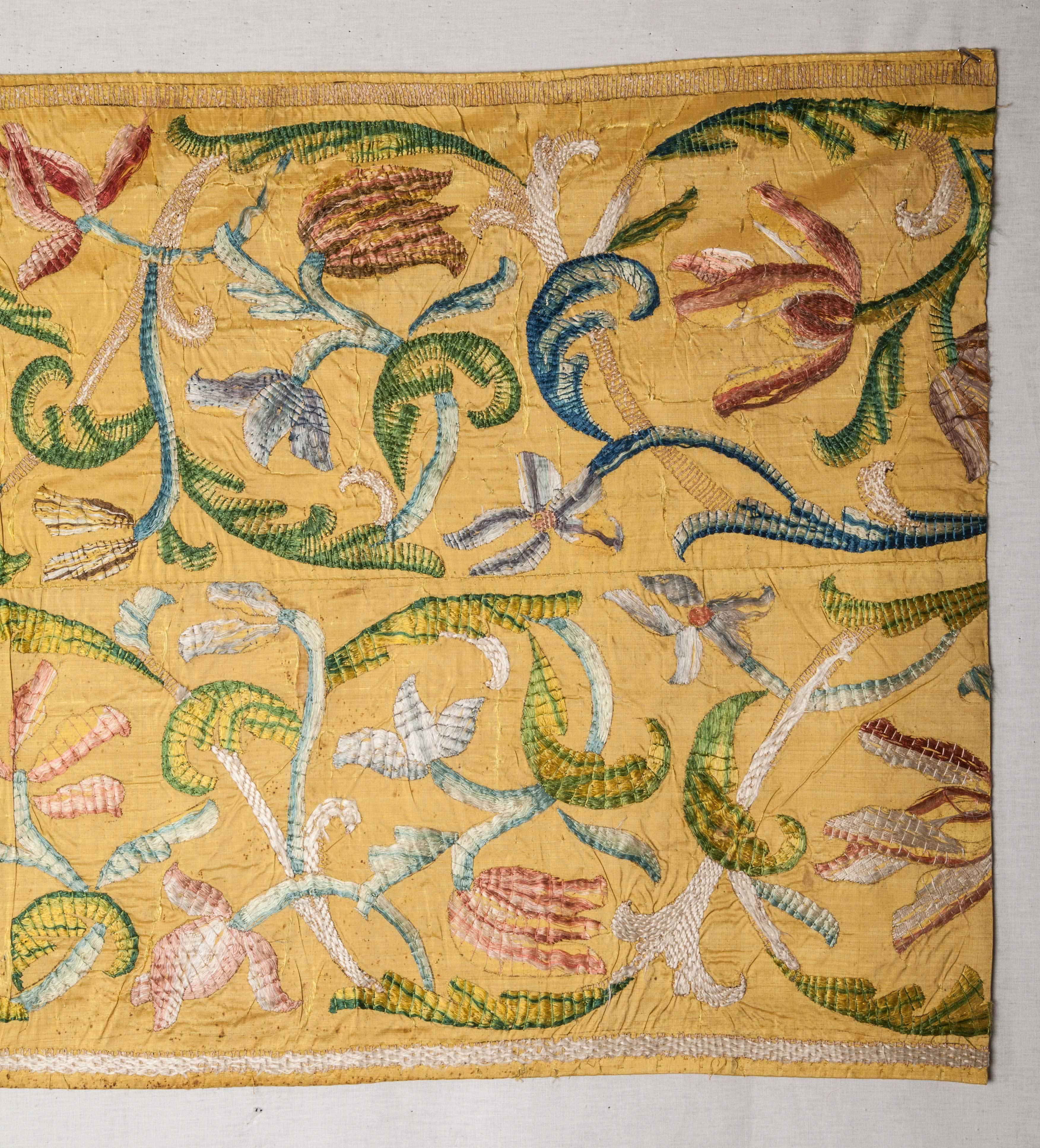 17th-18th Century Italian Silk Embroidery 1