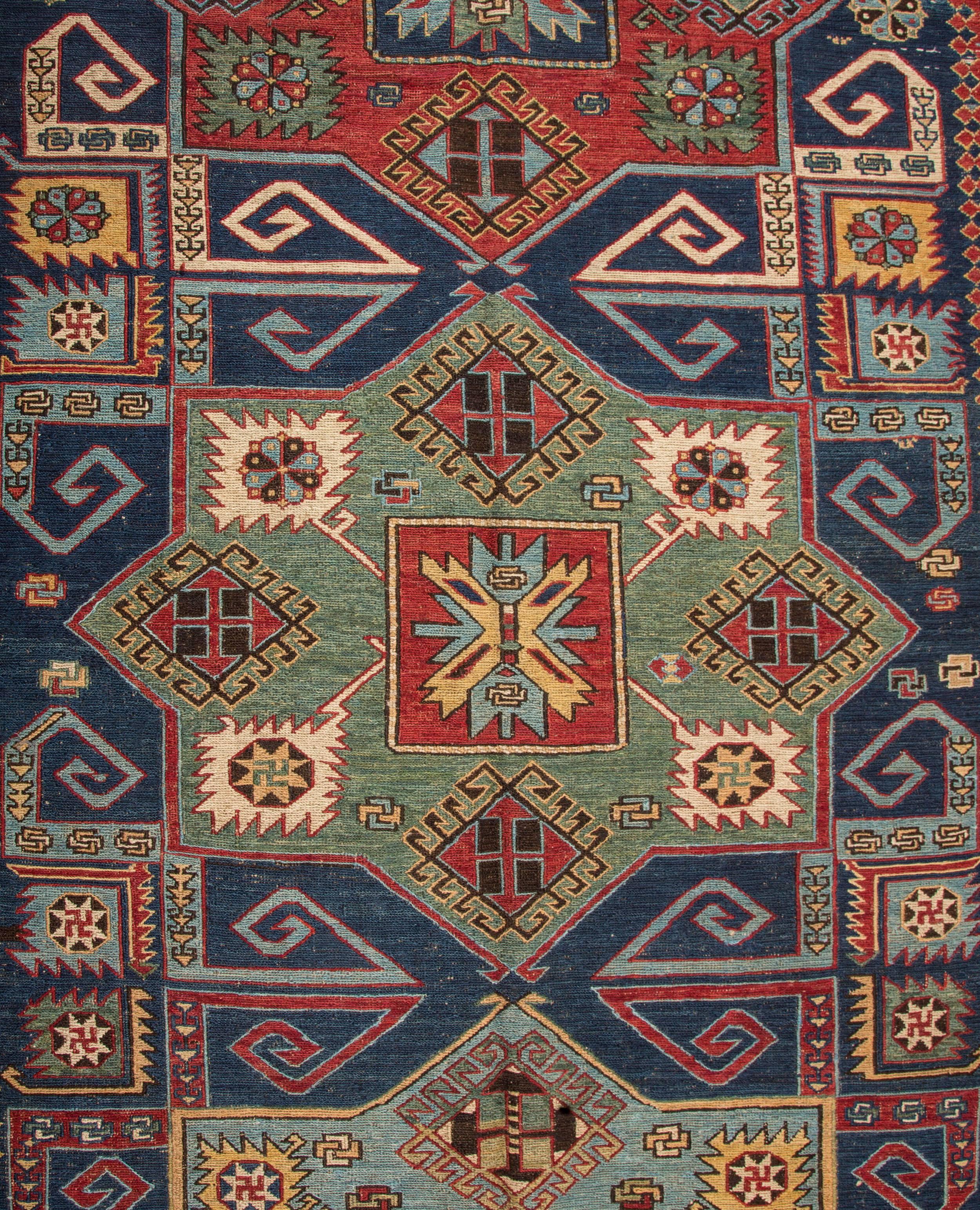Late 19th to Early 20th Century Caucasian Sumak Rug 5'1'' x 13'0'' 3