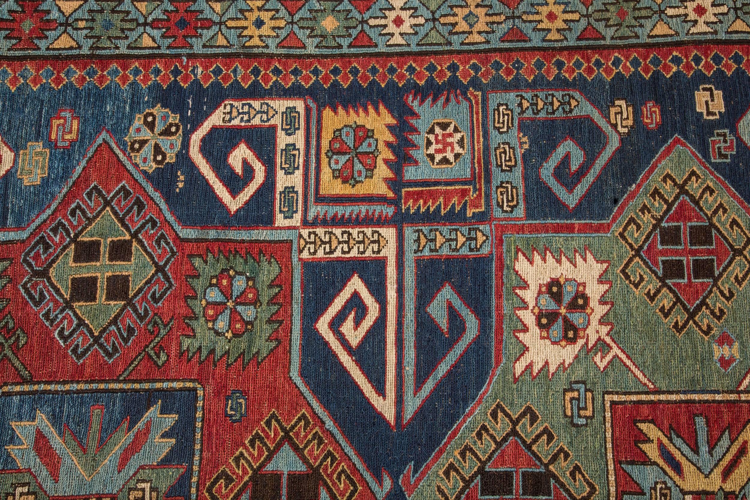 Late 19th to Early 20th Century Caucasian Sumak Rug 5'1'' x 13'0'' 4