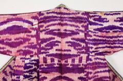 Chapan / Manteau Ikat en velours de soie ouzbek de la fin du XIXe siècle