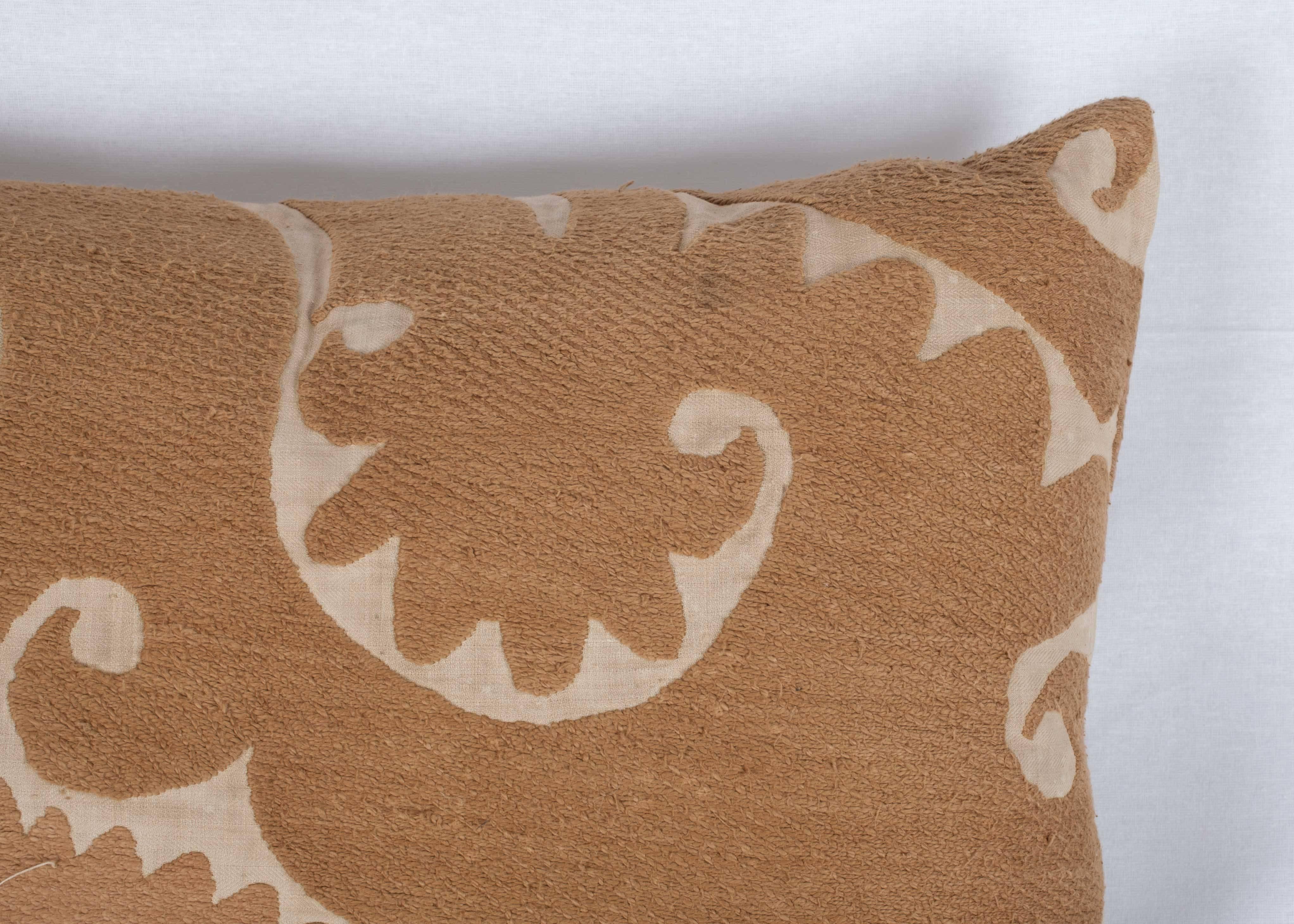 Embroidered Mid-20th Century Vintage Uzbek Samarkand Suzani Pillow