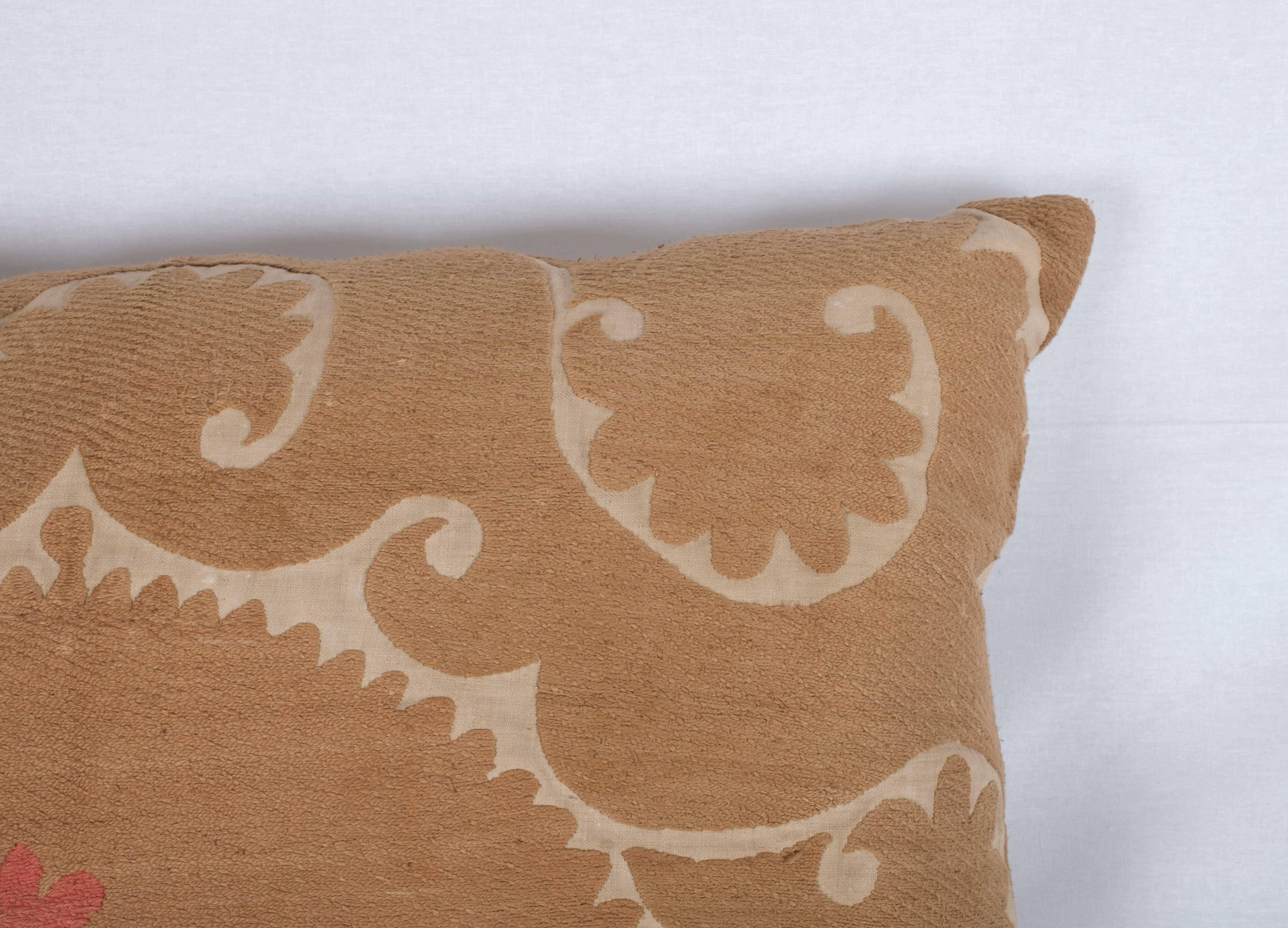 Embroidered Mid-20th Century Uzbek Samarkand Suzani Pillow