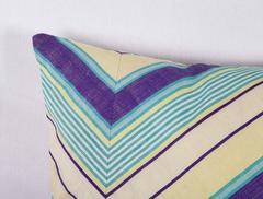 Silk Pillow Fashioned Out of a Mid-20th Century Uzbek Silk Fabric