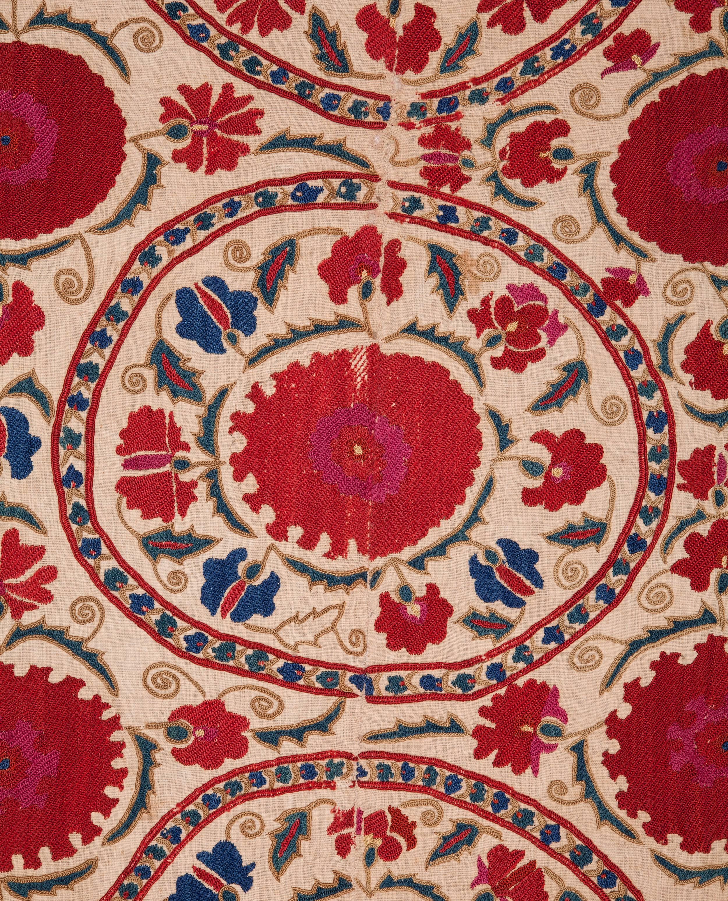 Embroidered 19th Century Bukhara Suzani from Uzbekistan