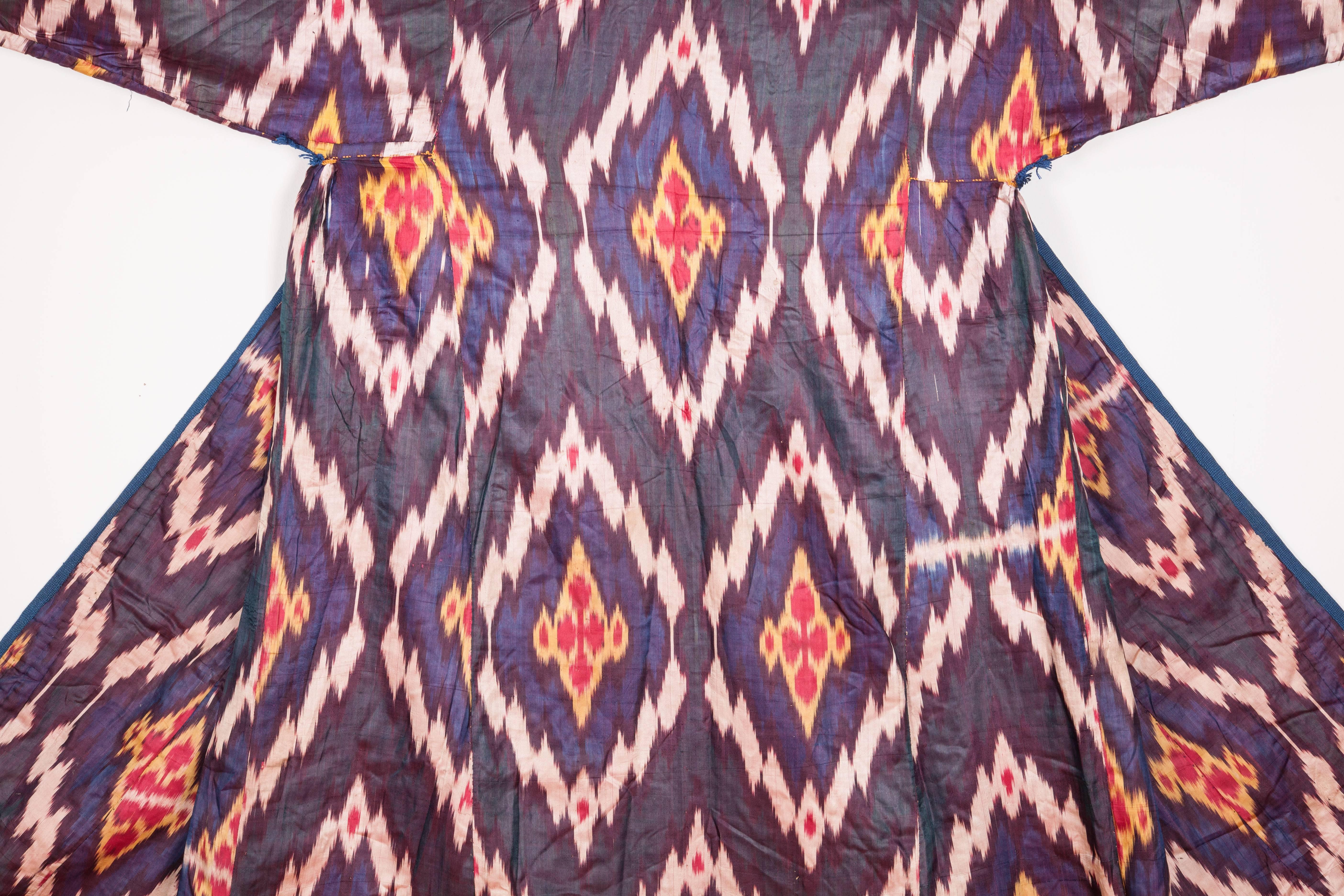 Tribal 19th Century Satin Ikat from Tajiksitan