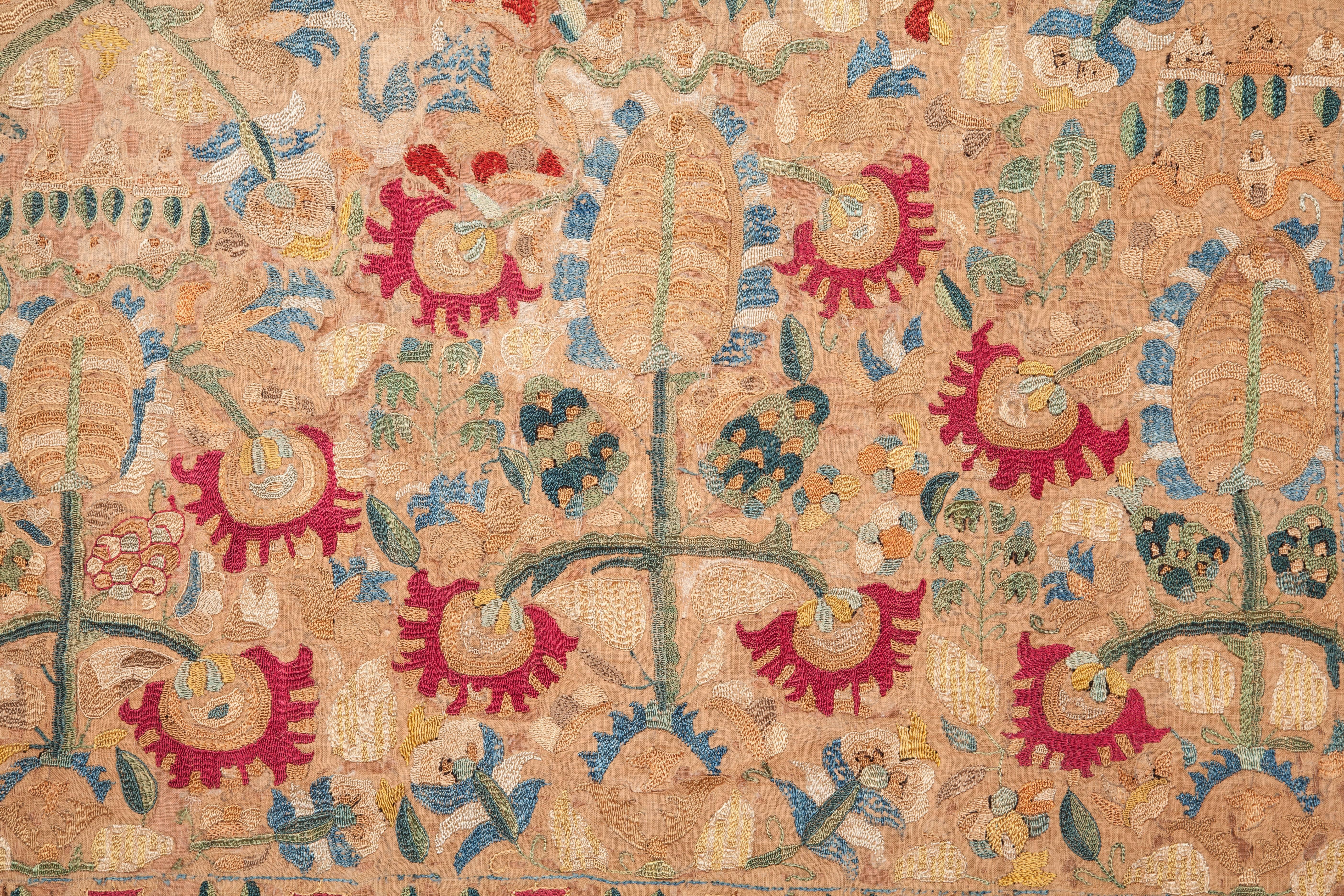 Suzani 18th Century Greek Island Embroidery in Silk