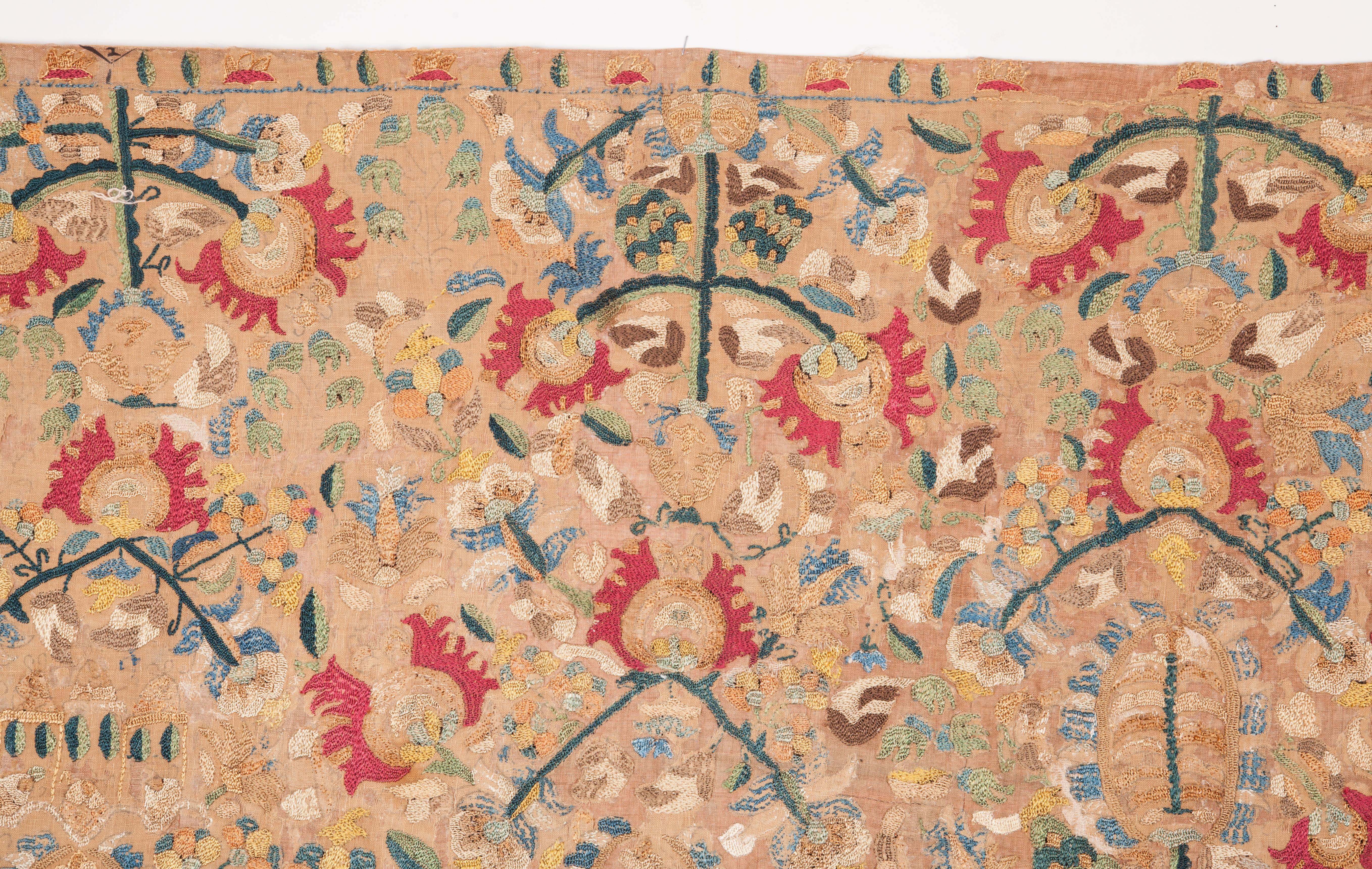18th Century Greek Island Embroidery in Silk 3