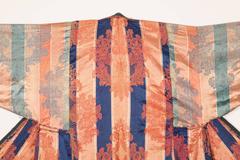 19th Century Tajik Silk Capan with a Great Roller Print Cotton Lining