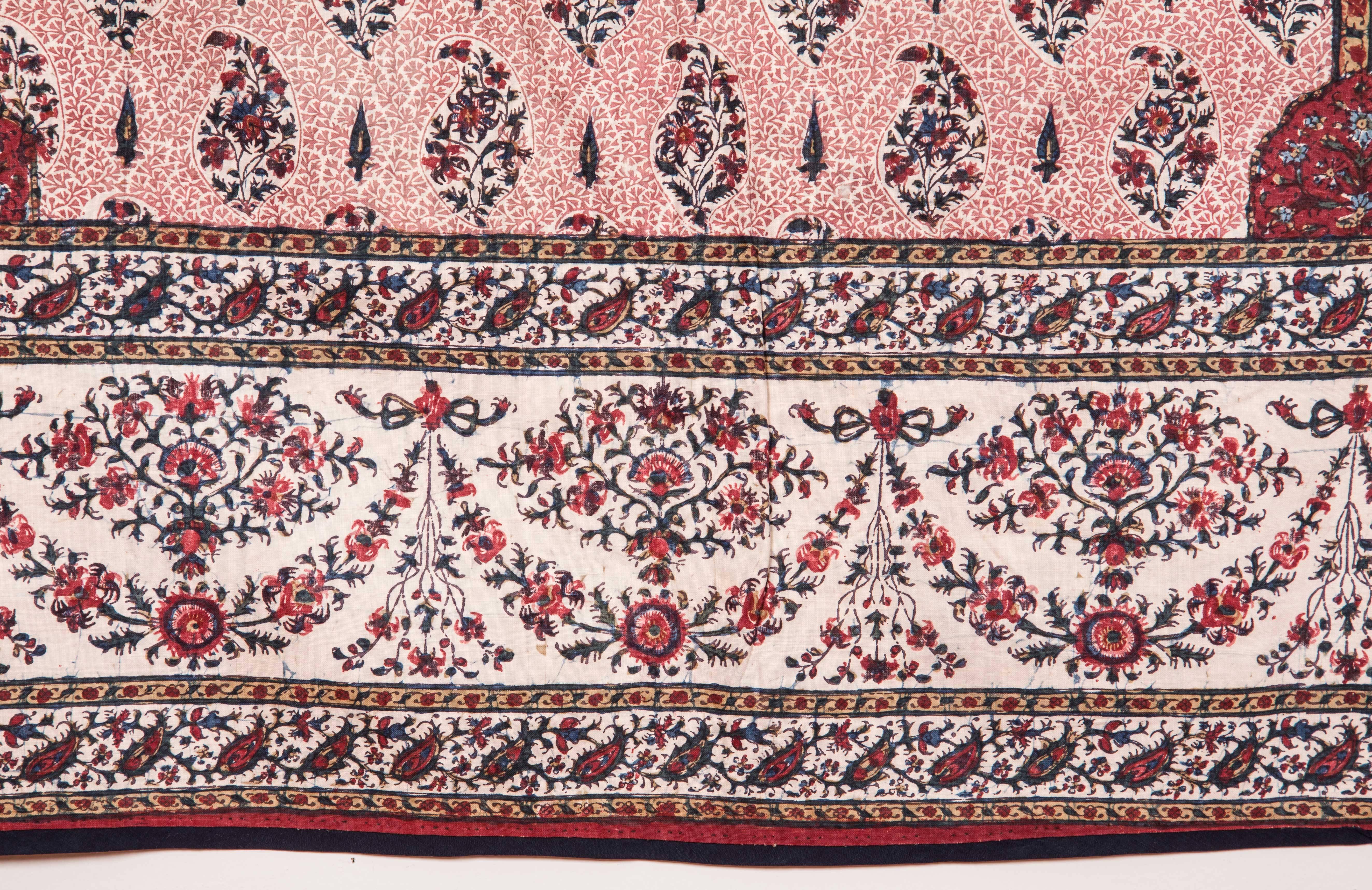 19th Century Indian Qalamkari Panel for Persian Market In Good Condition In Istanbul, TR