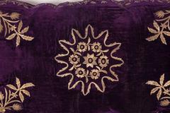 Mid-19th Century Ottoman Turkish Sarma Velvet Pillow