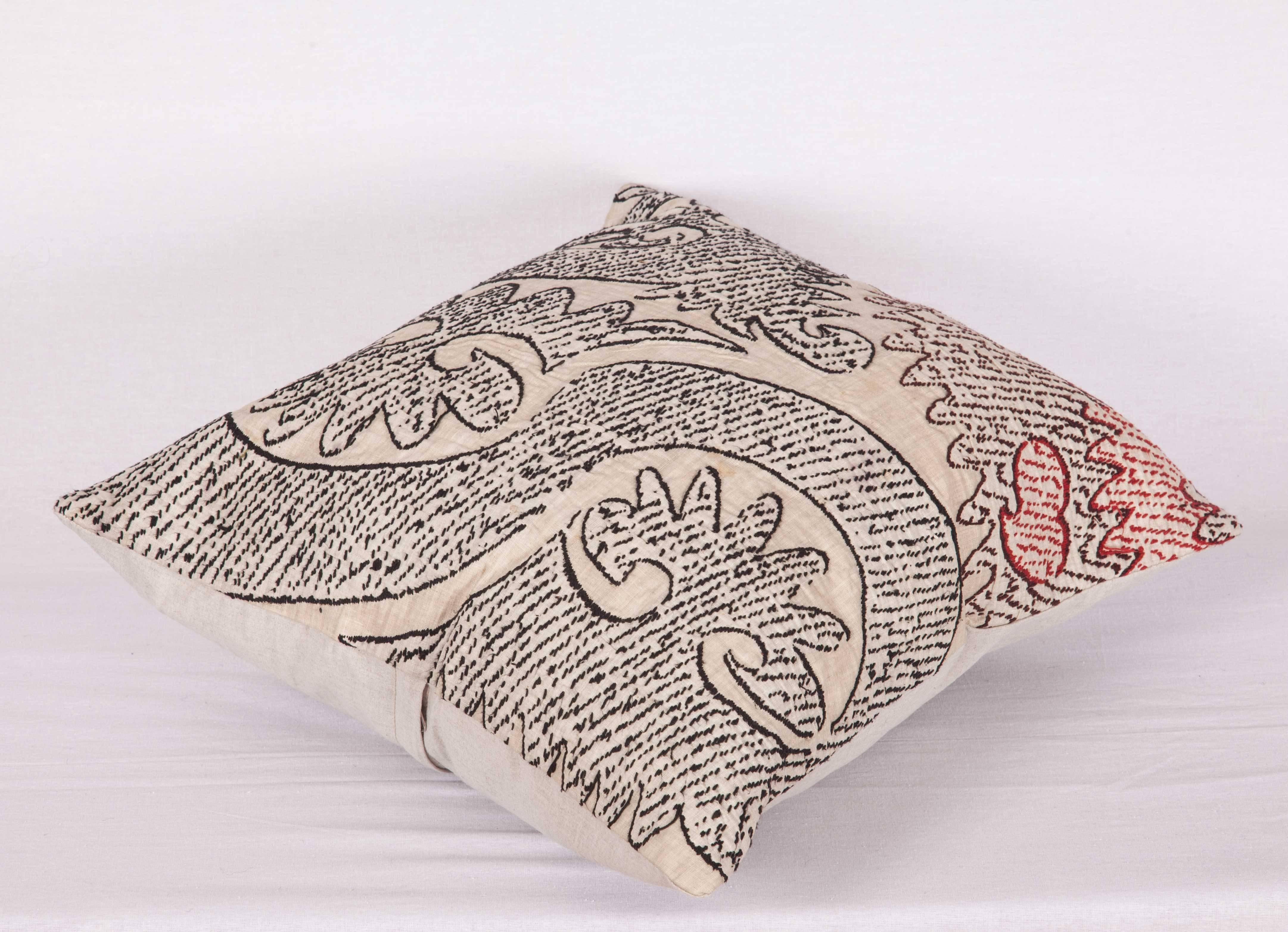Pillow Made Out of a Mid-20th Century Uzbek Samarkand Suzani 3