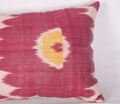 Pillow Made Out of a Late 19th Century Uzbek Bukhara Ikat Fragment