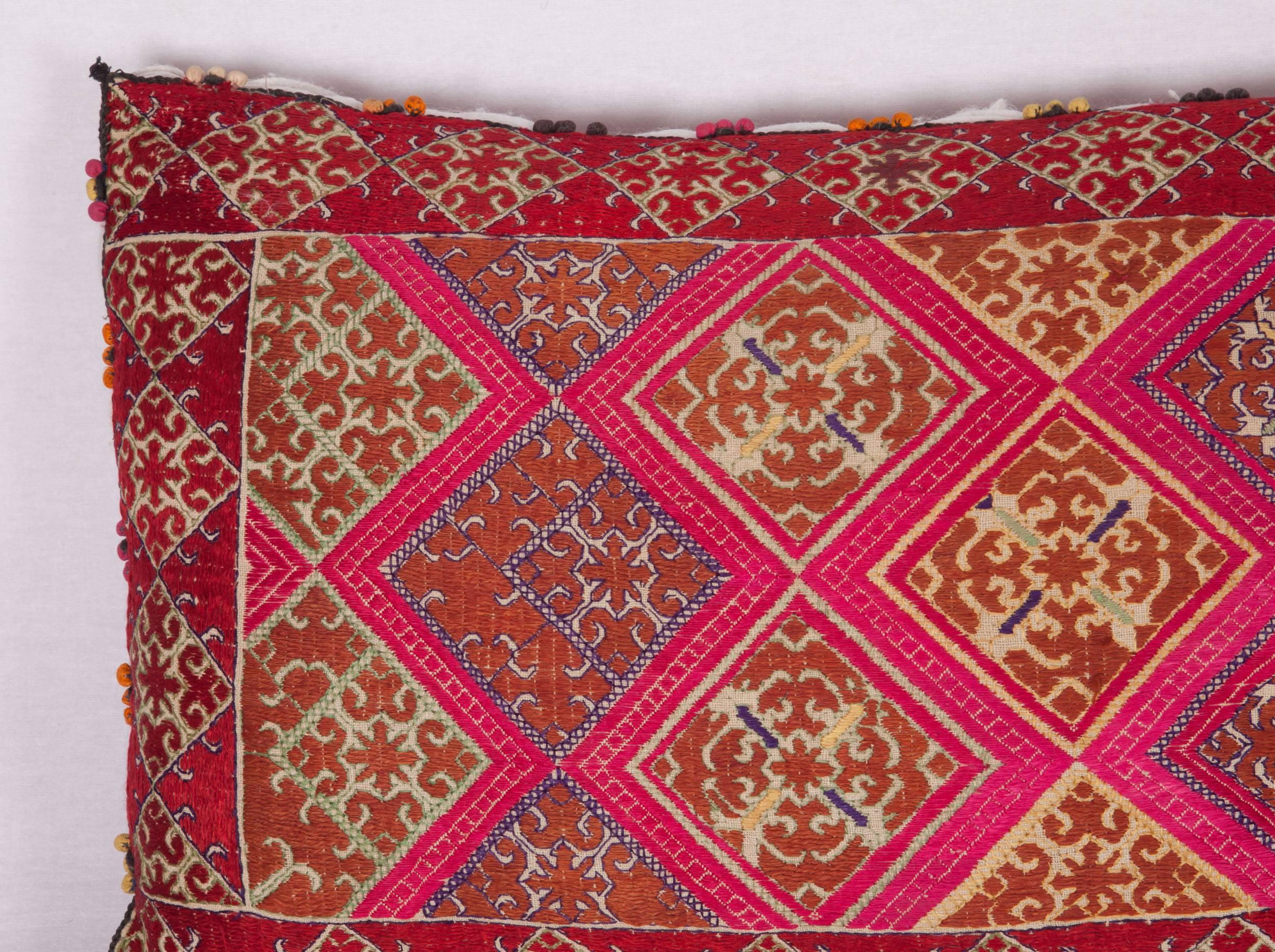 Suzani Pillow Made Out of a 1930s Swat Embroidery