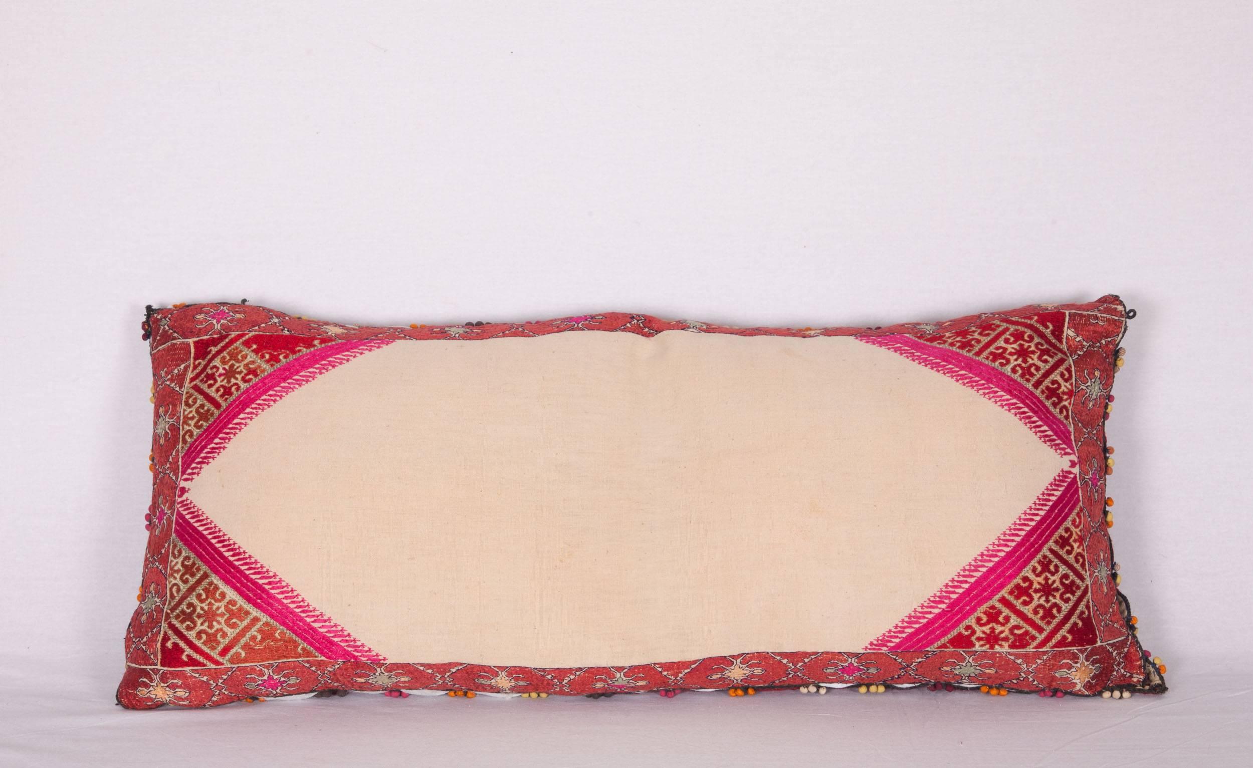 Pakistani Pillow Made Out of a 1930s Swat Embroidery