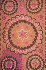 Mid-20th Century Uzbek Pishkent All-Over Embroidered Small Format Silk Suzani