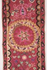Mid-20th Century Uzbek Pishkent All-Over Embroidered Silk Suzani Wall Hanging
