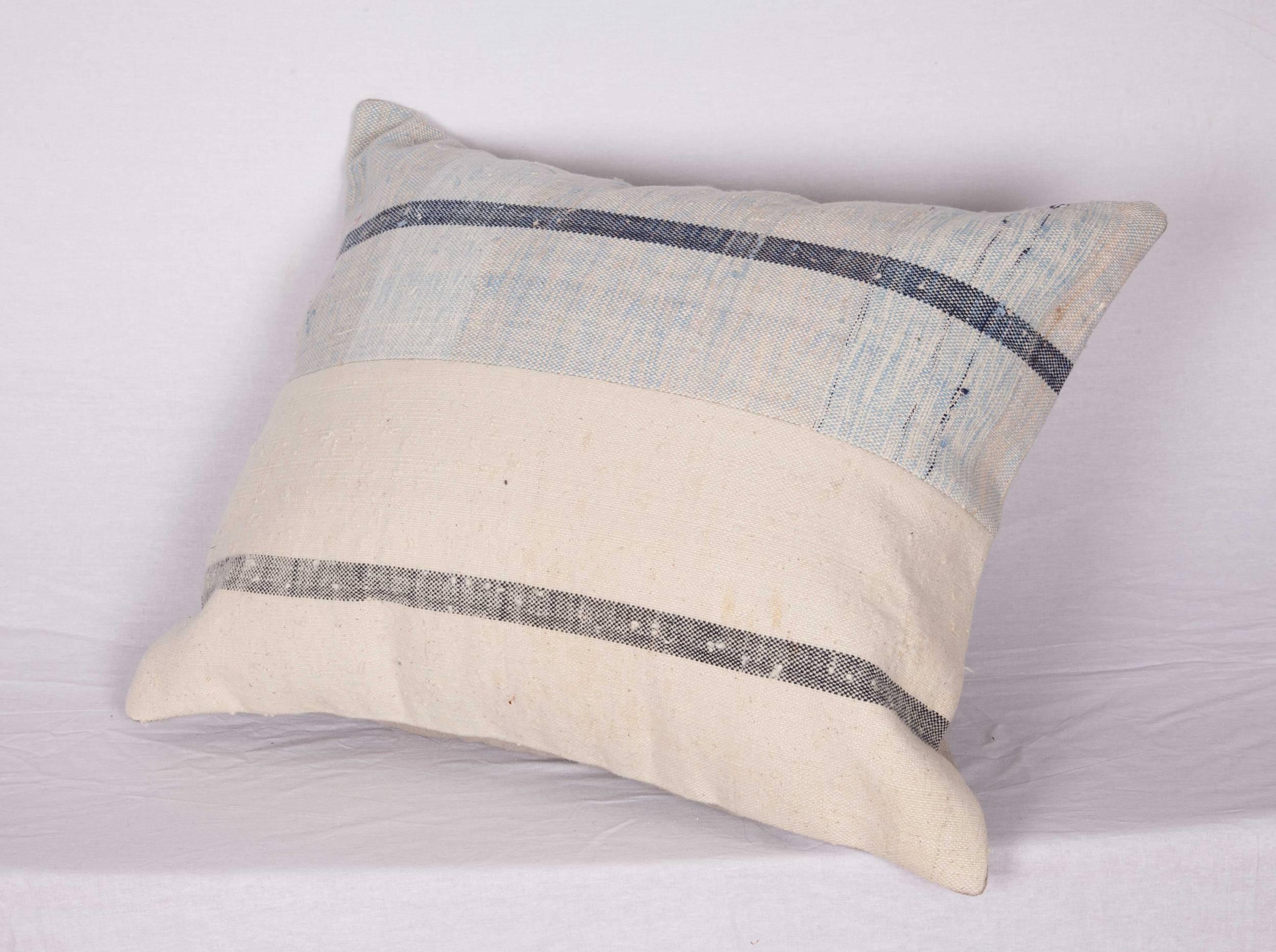 Pillow Made Out of a Mid-20th Century Anatolian Cotton Kilim 1