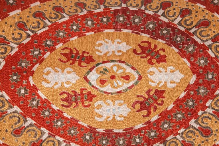 Contemporary Silk Hand Embroidered Pillow from Armenia For Sale at 1stDibs