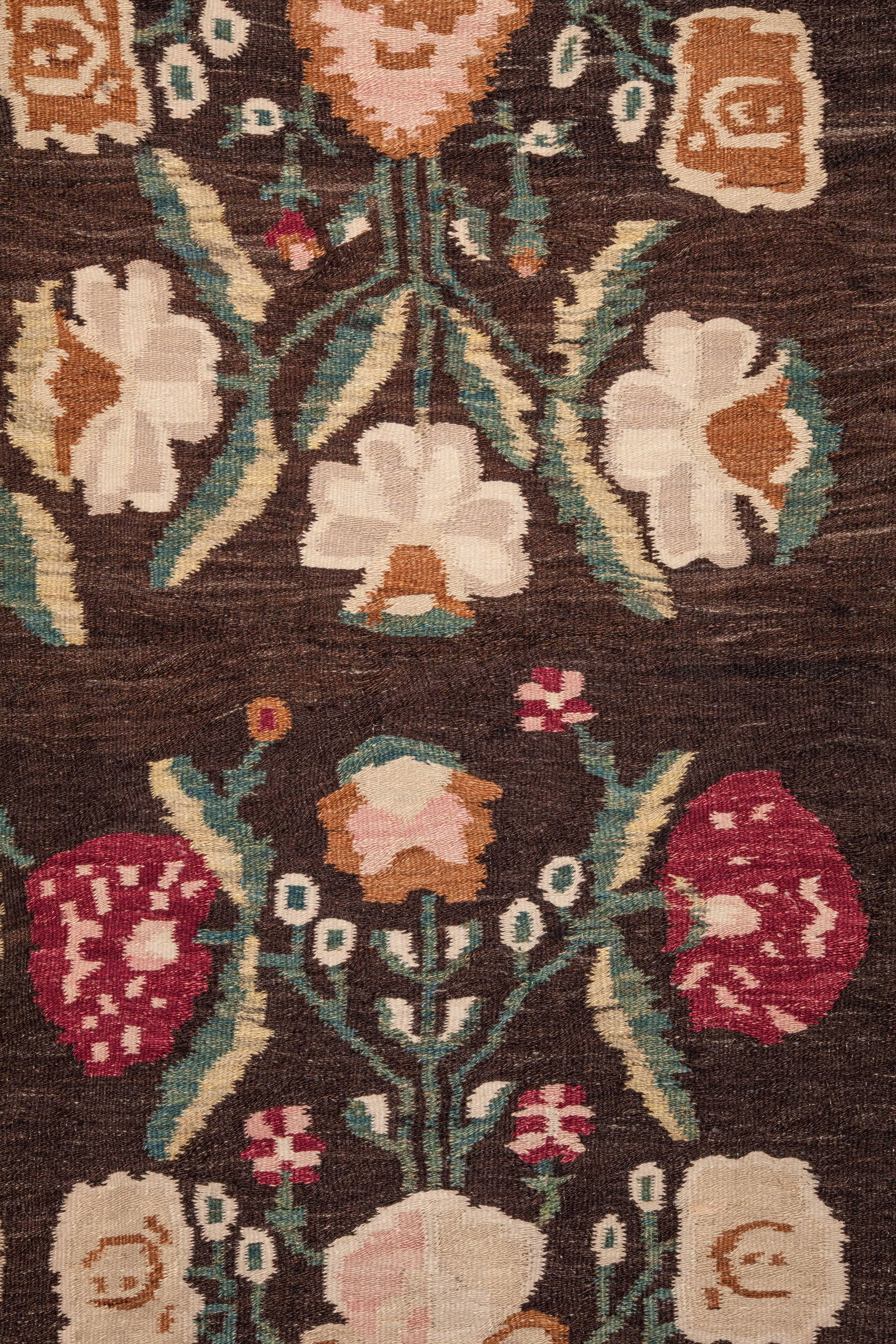 Hand-Woven Early 20th Century Bessarabian Kilim