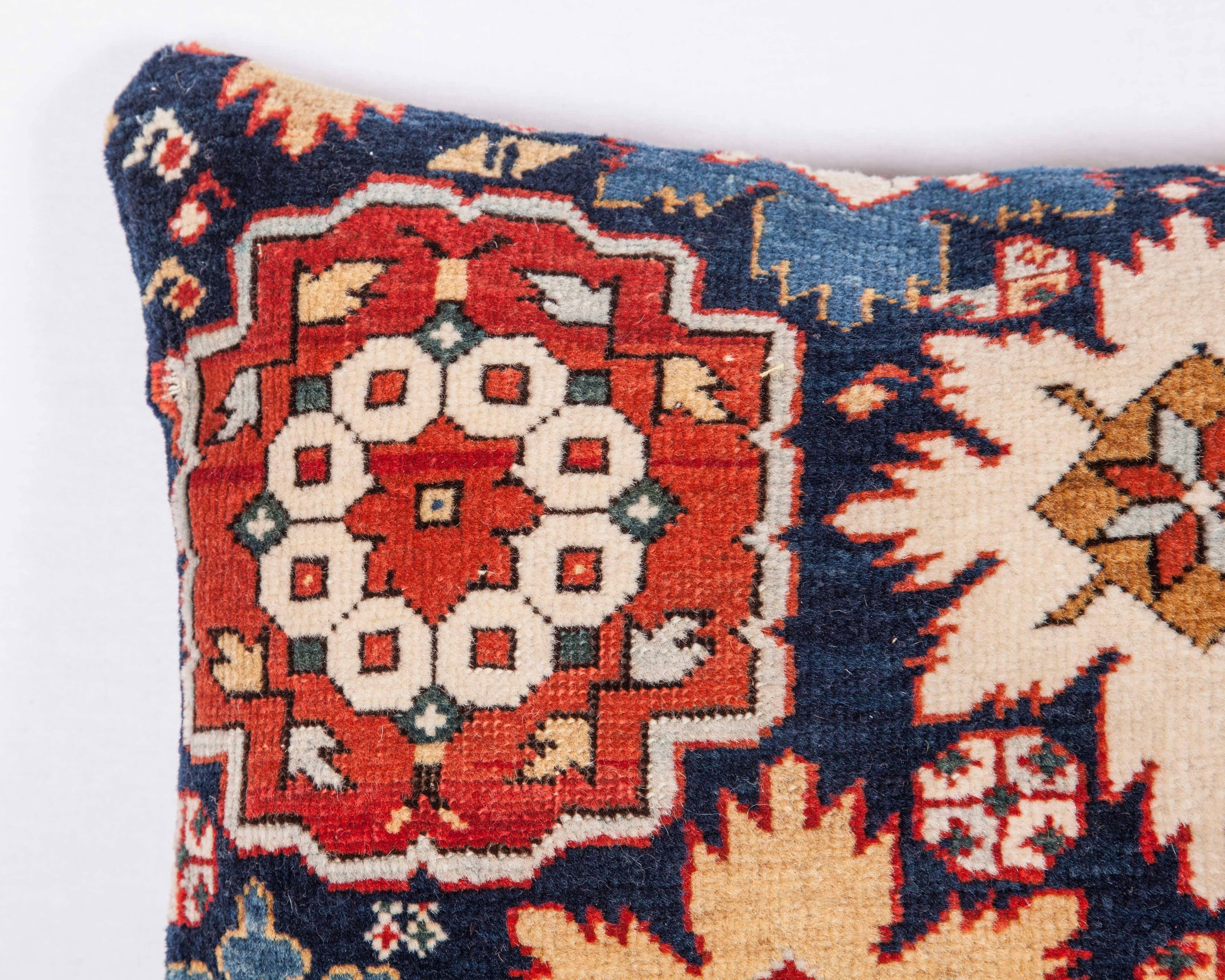 Azerbaijani Pillow Made Out of a 19th Century Caucasian Shrivan Rug Fragment
