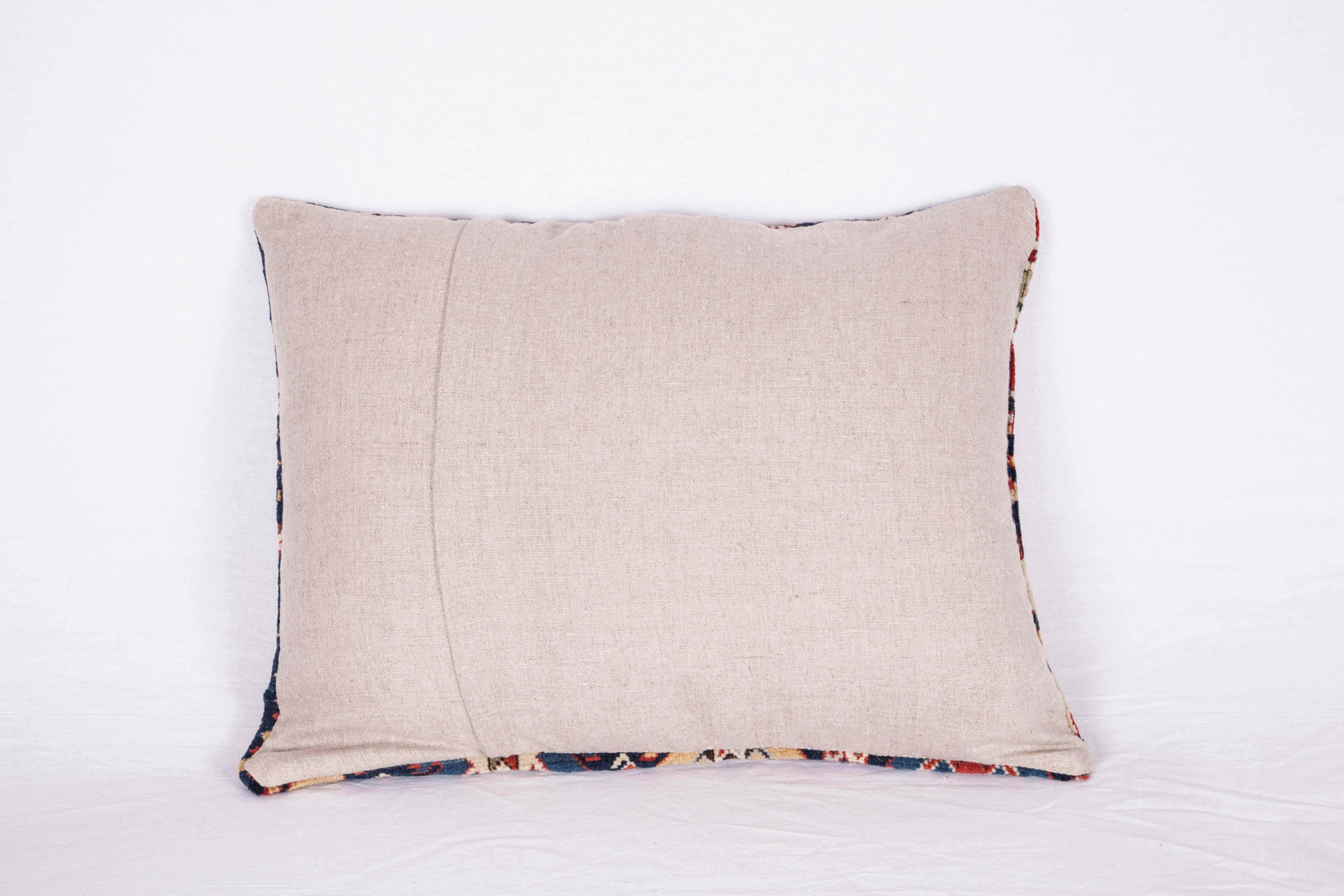Wool Pillow Made Out of a 19th Century Caucasian Shrivan Rug Fragment