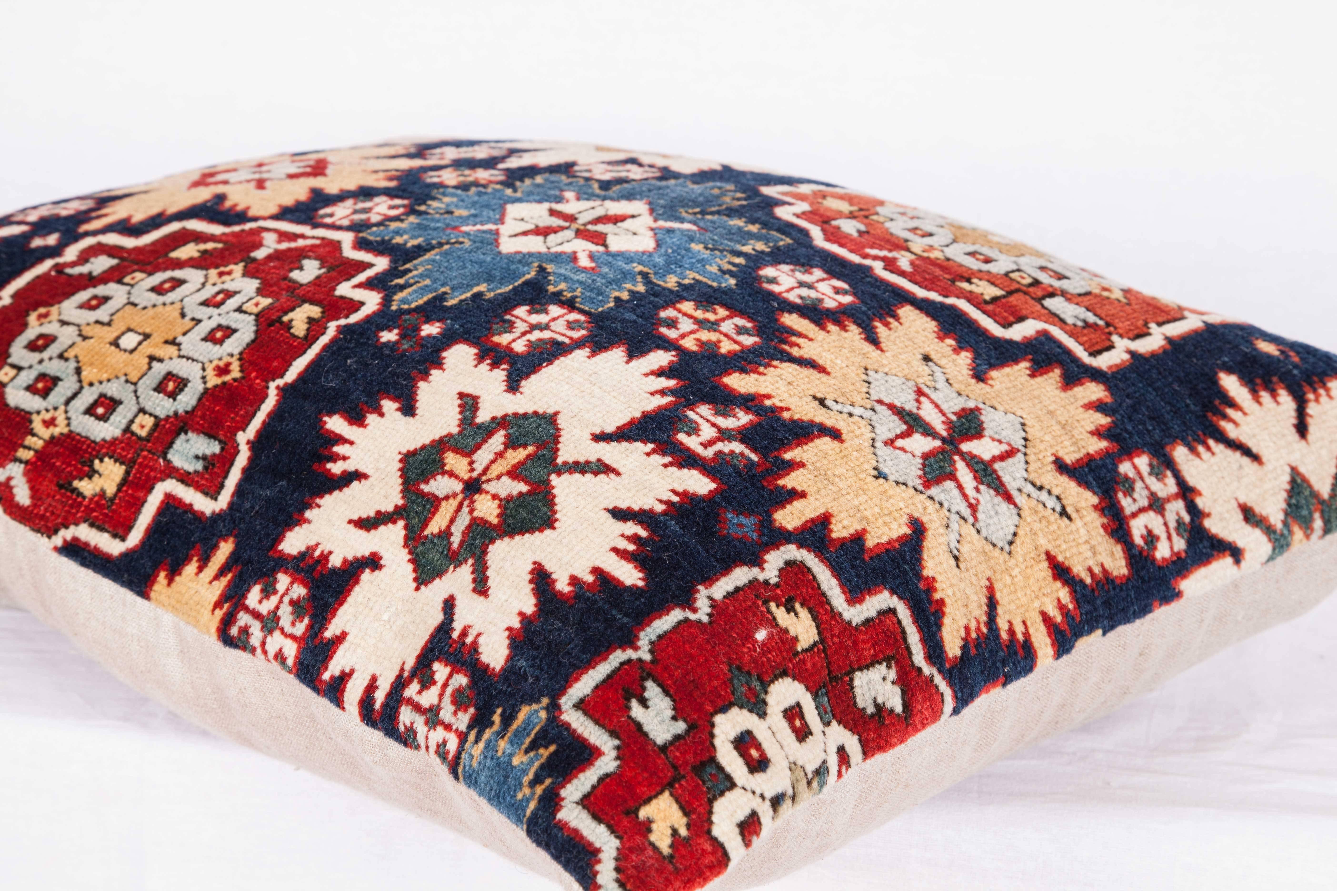Pillow Made Out of a 19th Century Caucasian Shrivan Rug Fragment 2