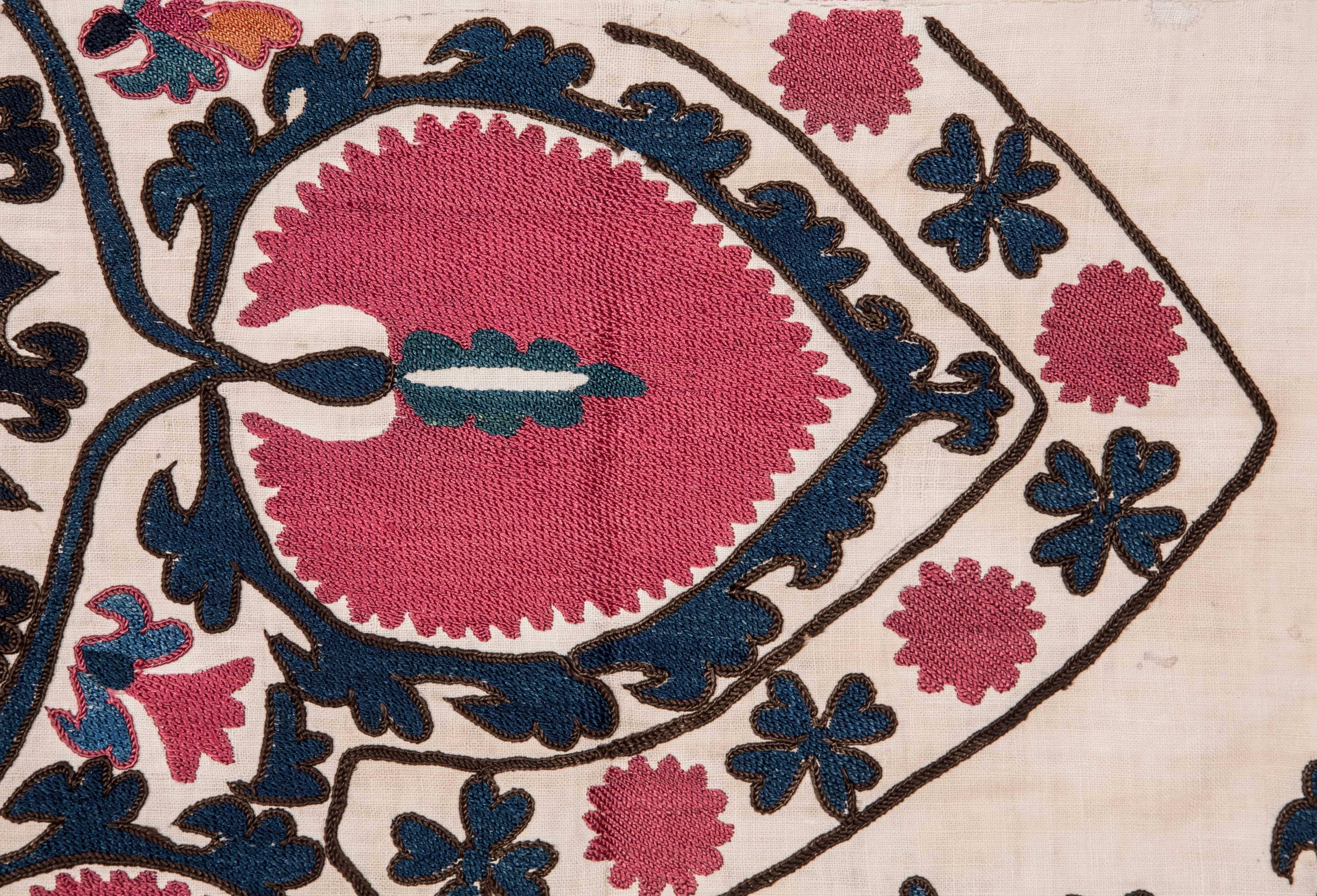 19th Century Uzbek Suzani Fragment from Tashkent 1