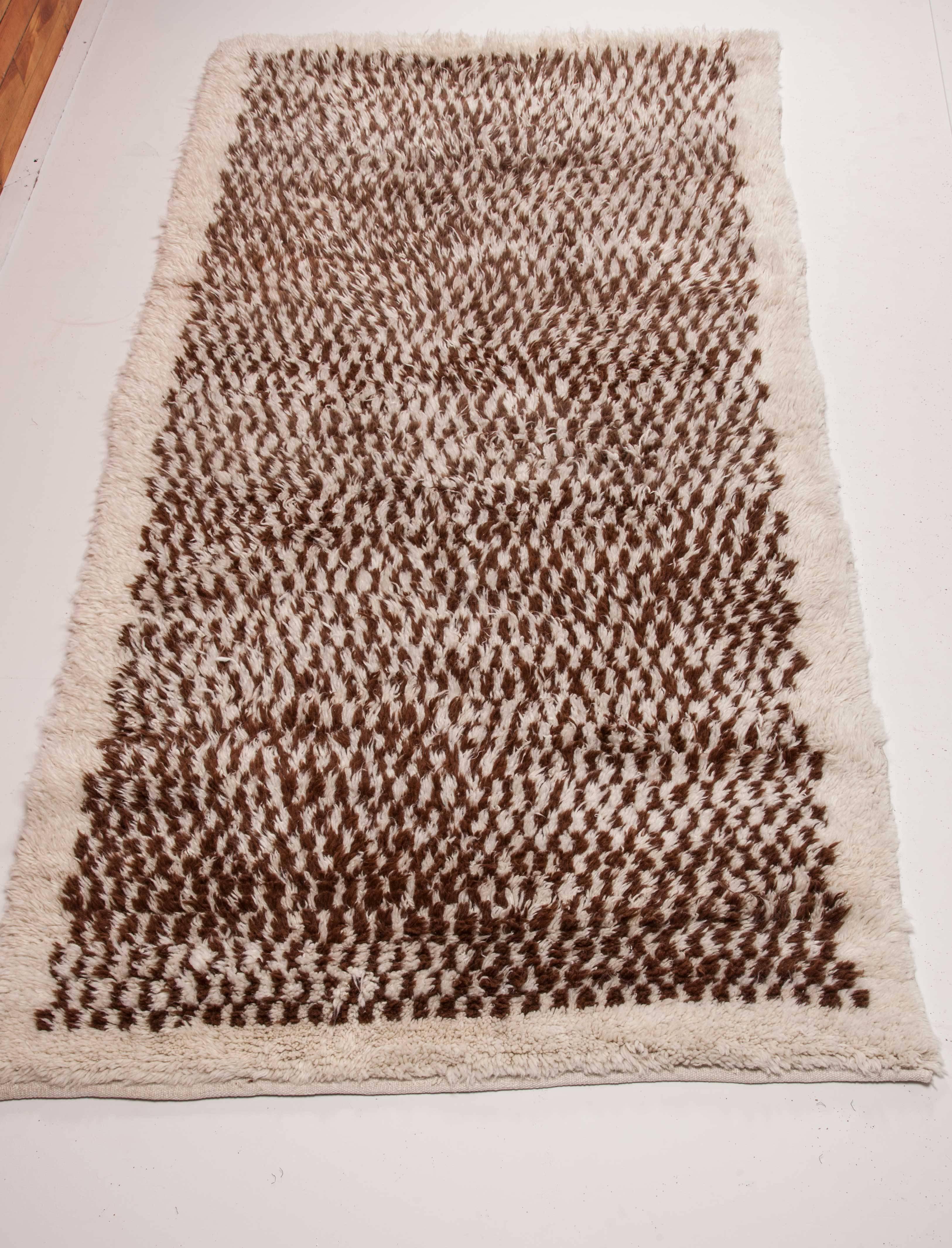 Wool Mid-20th Century Tulu Rug from Central Anatolia Turkey
