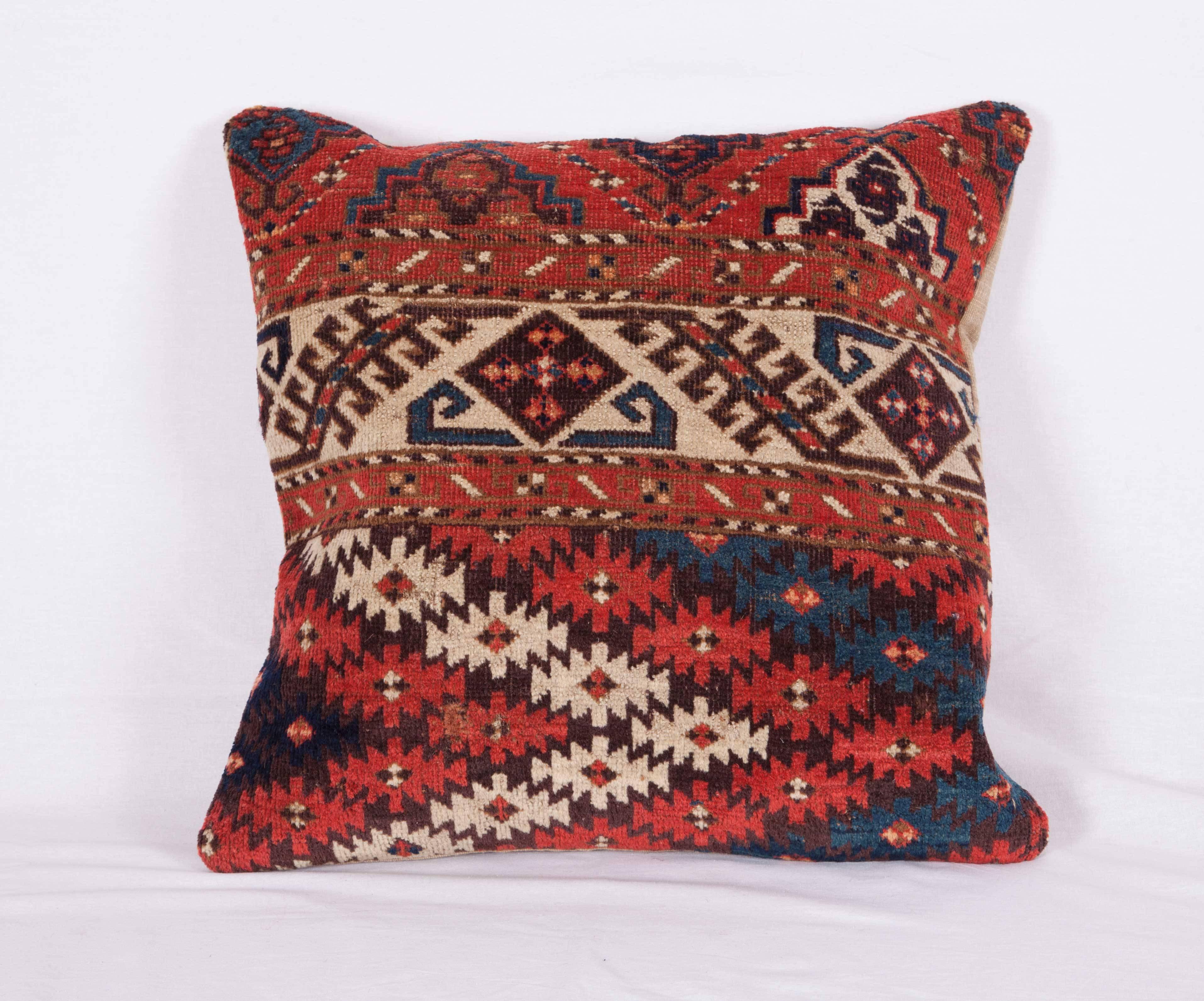 The pillows were made out of a late 19th century, Turkmen Chodor Tribe main rug fragment. It does not come with an insert but it comes with a bag made to the size and out of cotton to accommodate the filling. The backing is made of linen. Please