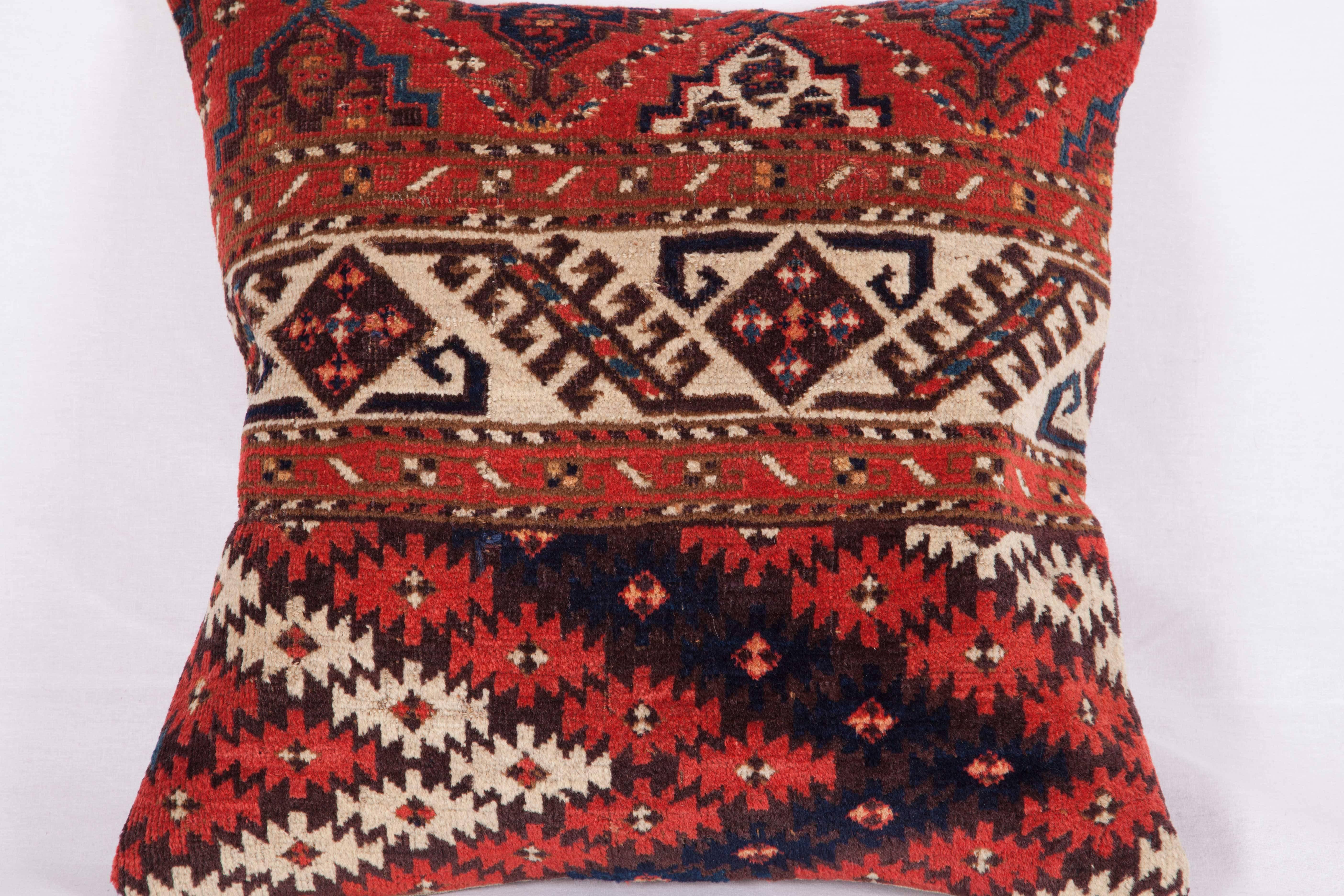 Wool Pillows Made Out of a 19th Century Turkmen Chodor Tribe Main Rug Fragment