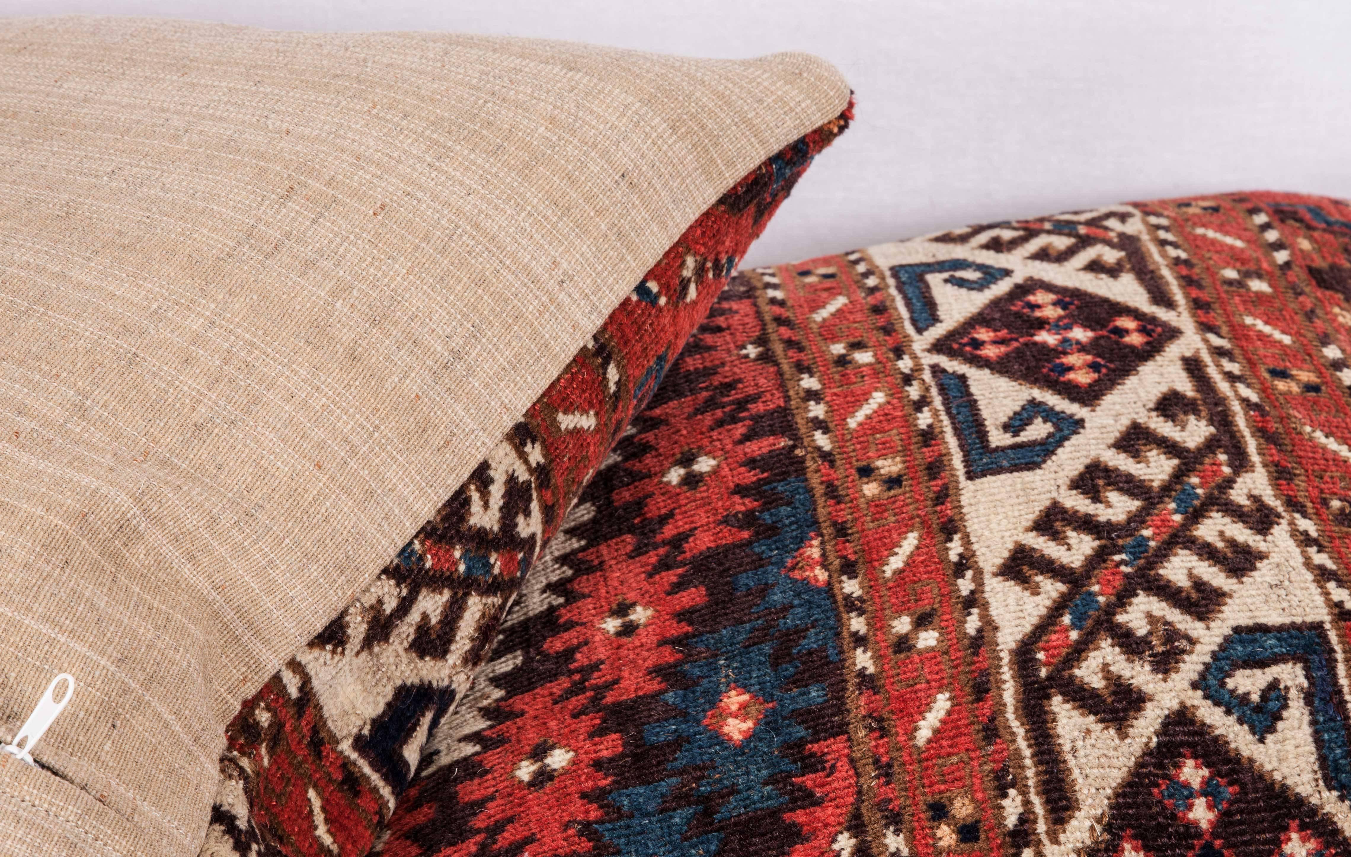 Pillows Made Out of a 19th Century Turkmen Chodor Tribe Main Rug Fragment 3