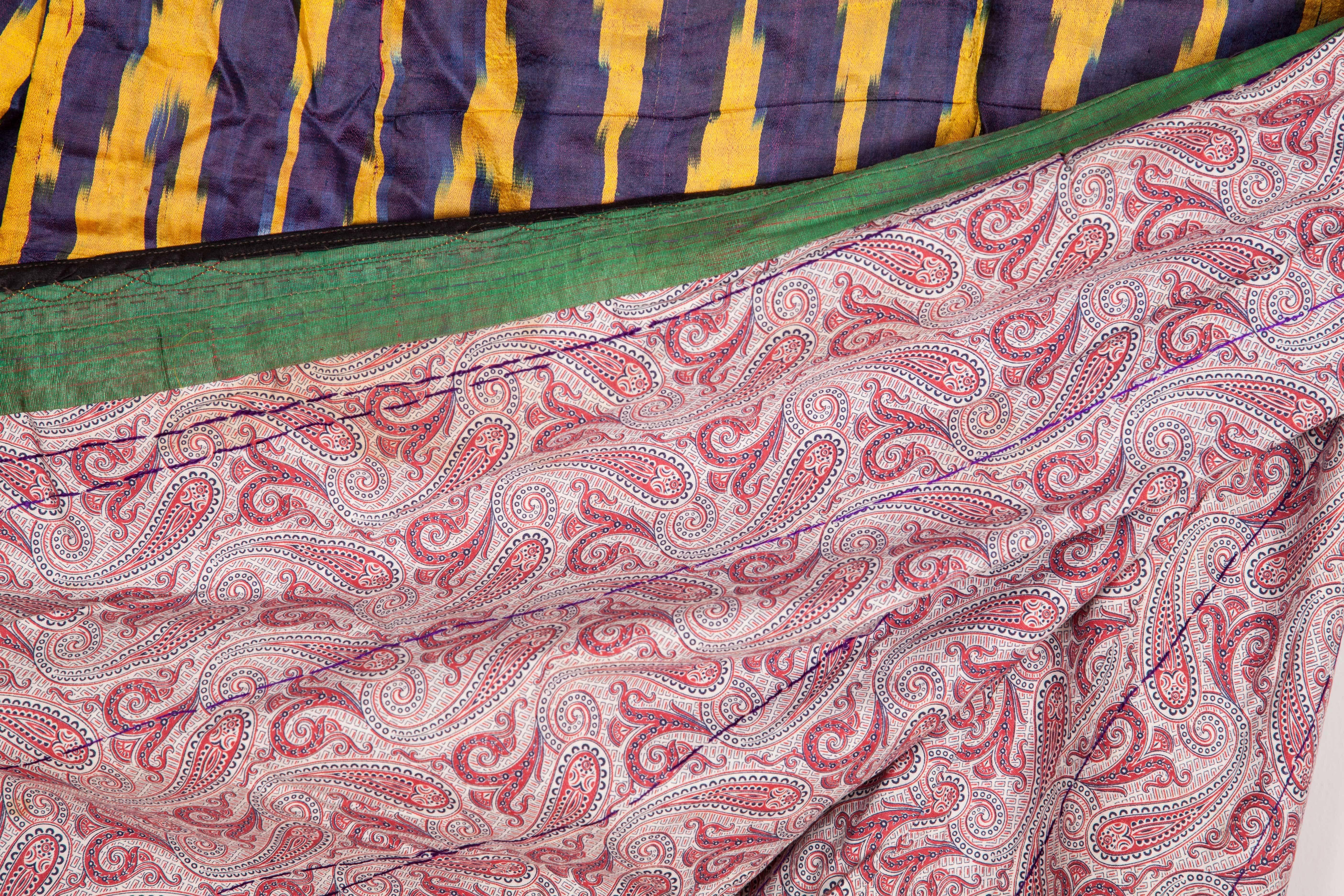 Late 19th Century Silk Ikat Chapan or Coat from Tajikistan For Sale 1